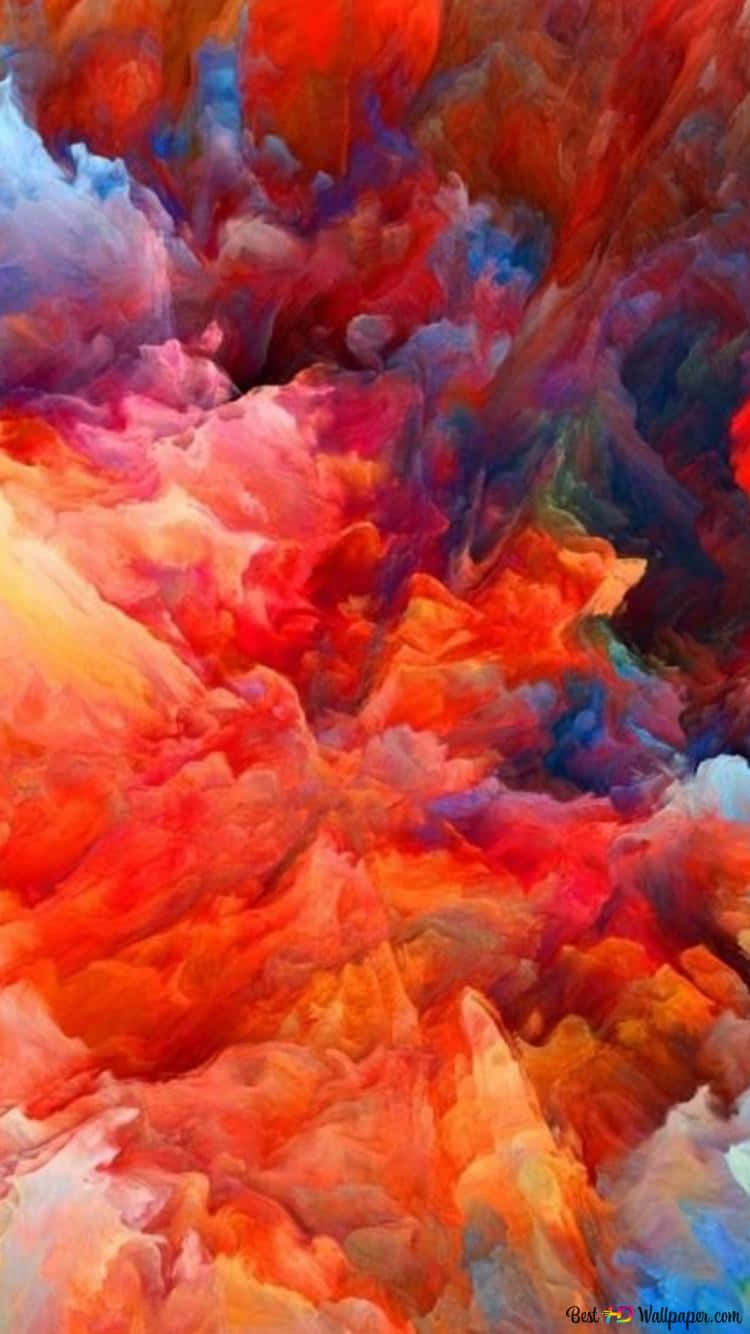 Download Apple iPhone X Acrylic Paint Wallpaper