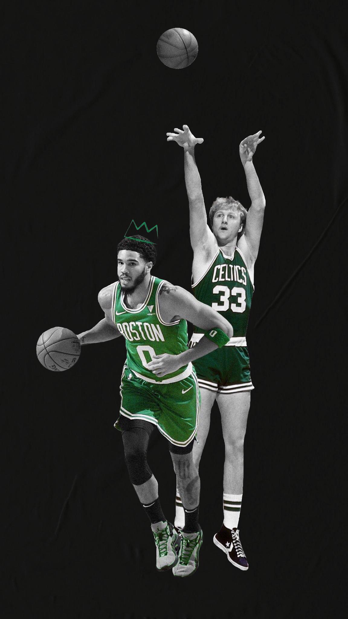 I don't know if this post already sent, but if not here's the wallpaper the Celtics Twitter tweeted out earlier but with a black background ☘️