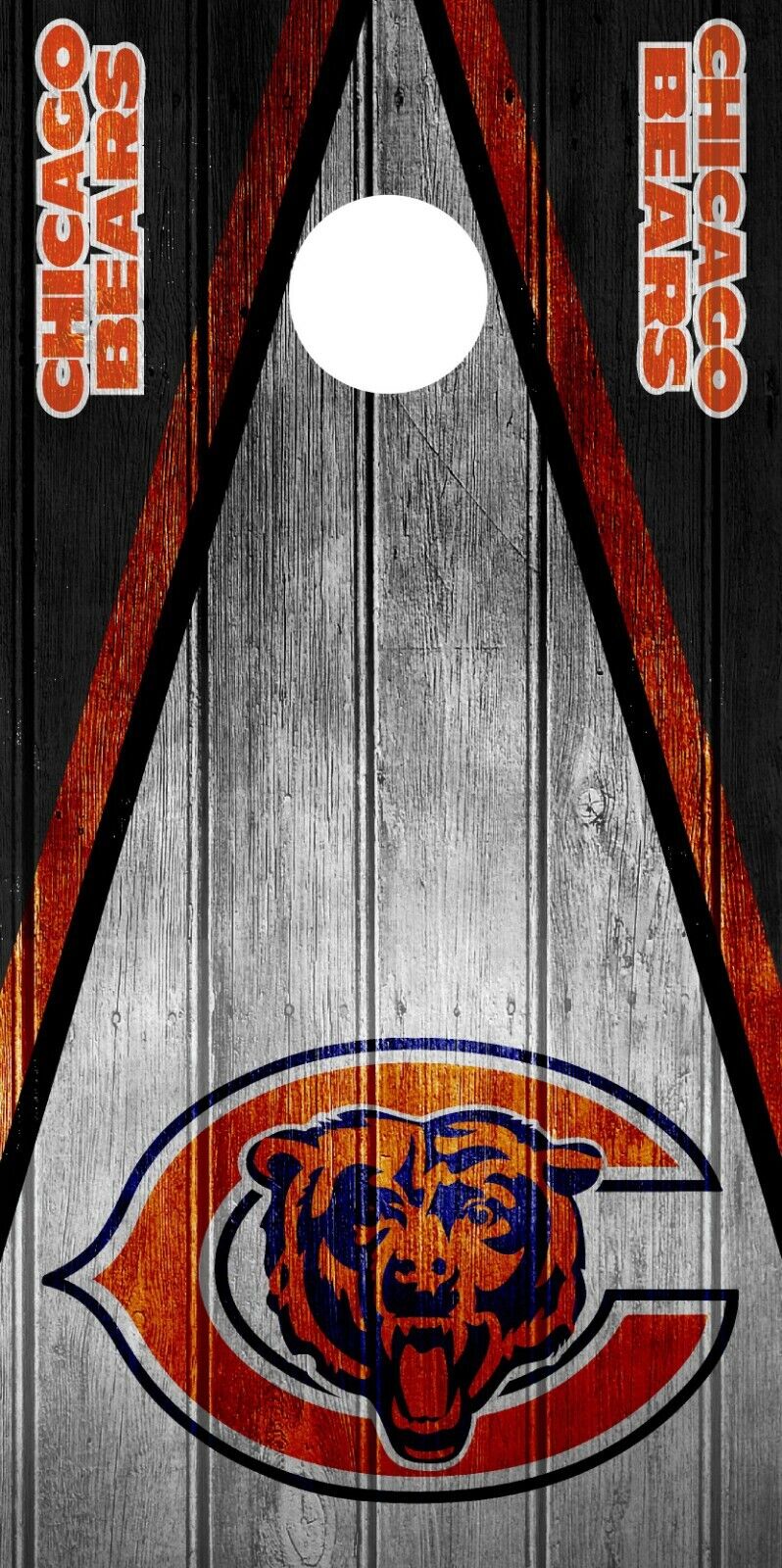 SINGLE Chicago Bears Cornhole Wrap Skin Game Board Decal Game Vintage Vinyl DT46