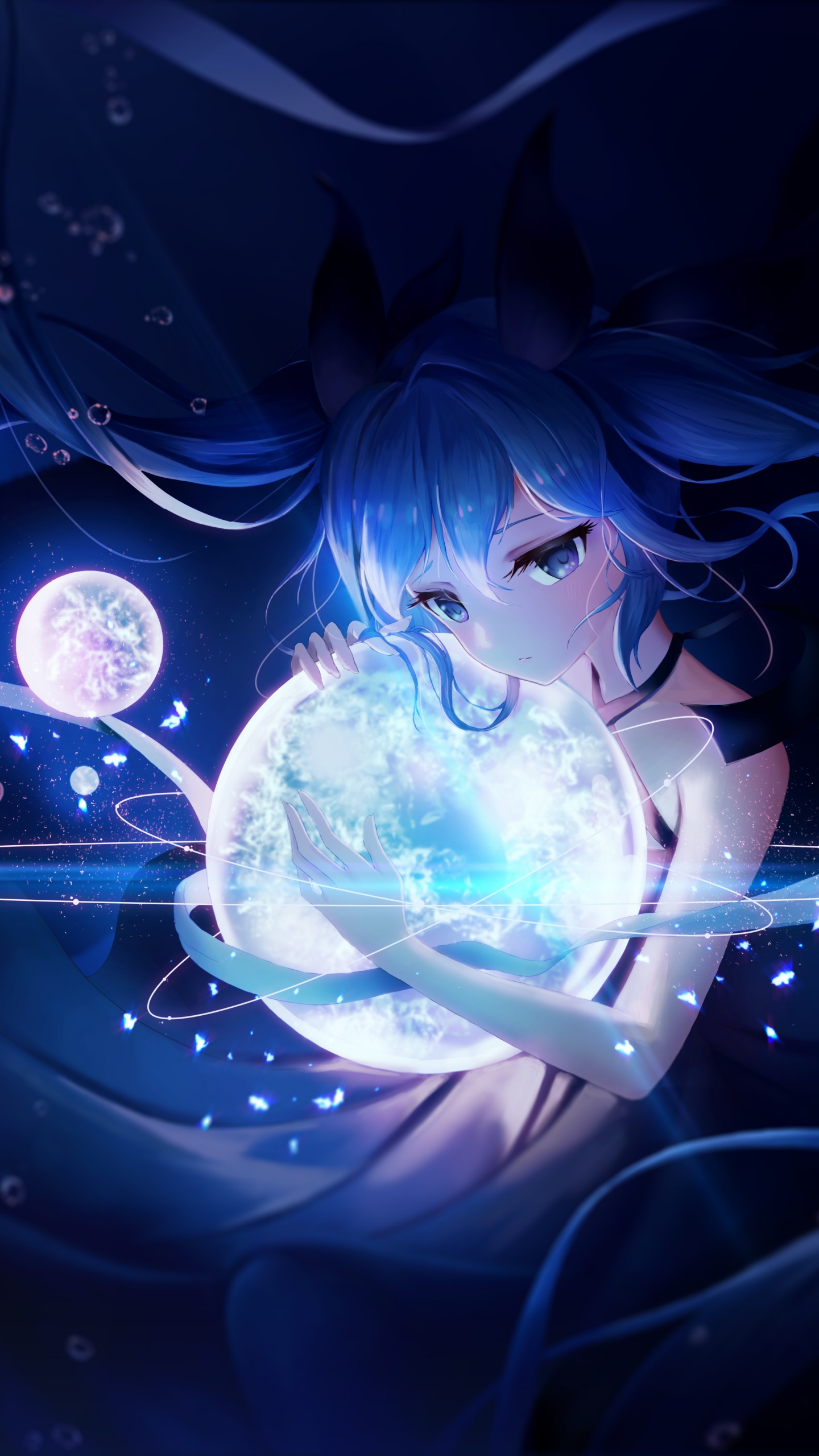 Hatsune Miku Wallpaper 4K, 5K, Anime girl, Dream, Cosmos