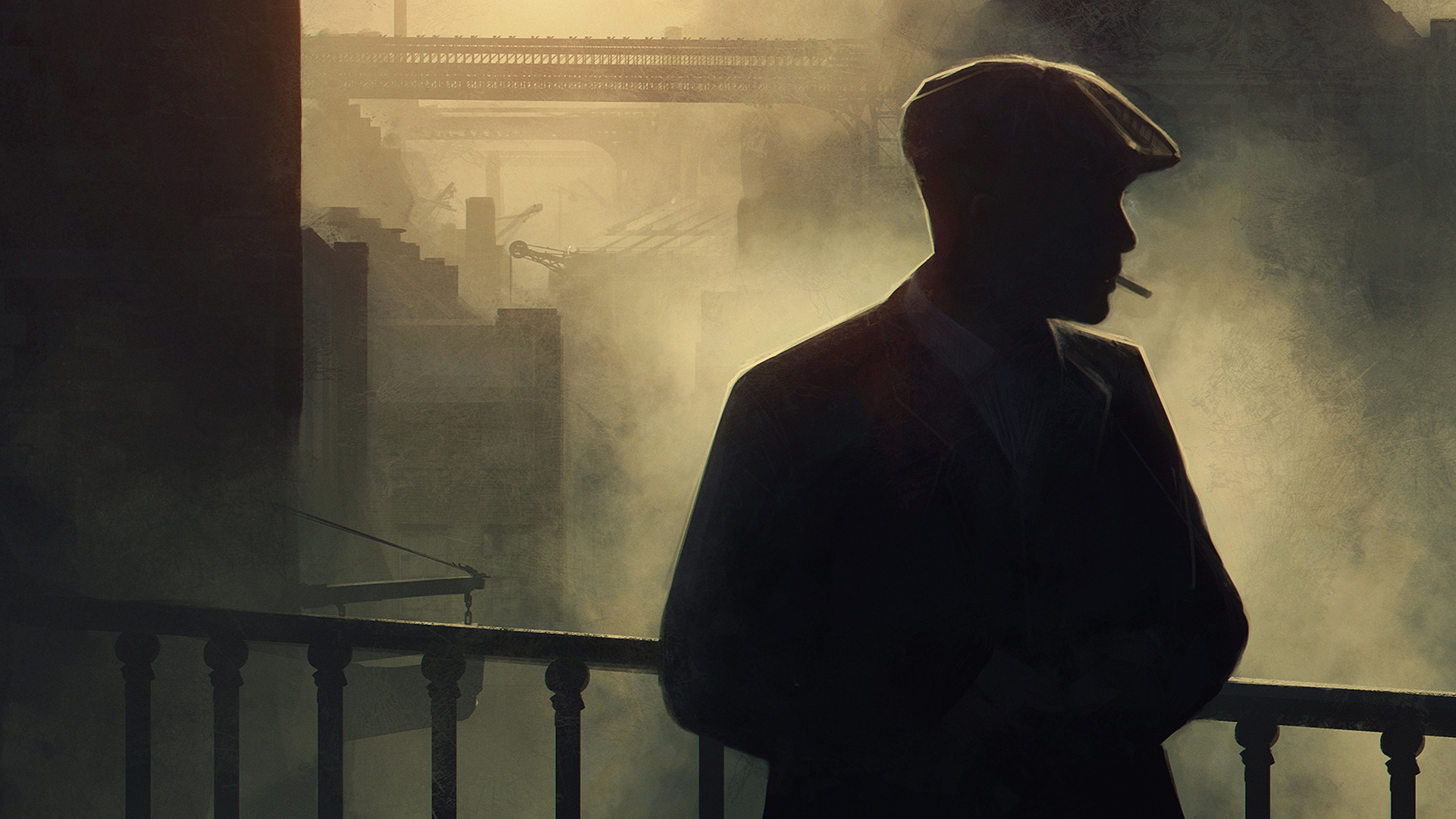 Download wallpaper the series, art, Cillian Murphy, Peaky blinders, Peaky Blinders, Tommy Shelby, section films in resolution 1920x1080