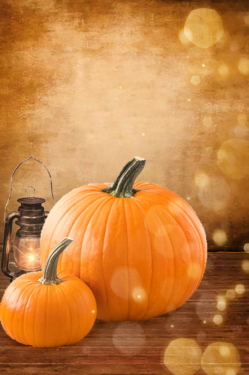 Thanksgiving Wallpaper with Pumpkin and Autumn Leaves. Seasonal Natura, image size:852x1280