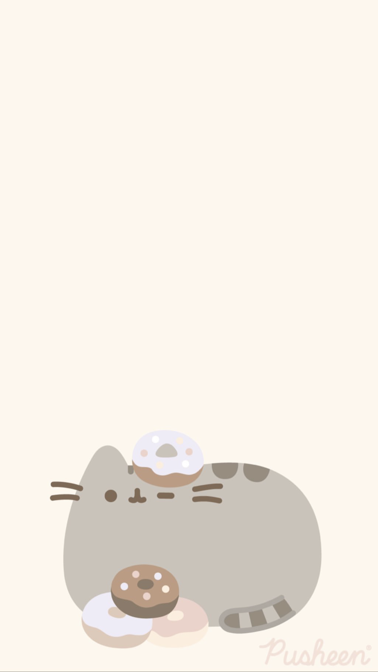 Pusheen the cat iphone wallpaper doughnut. Pusheen cat, Pusheen cute, Cute wallpaper