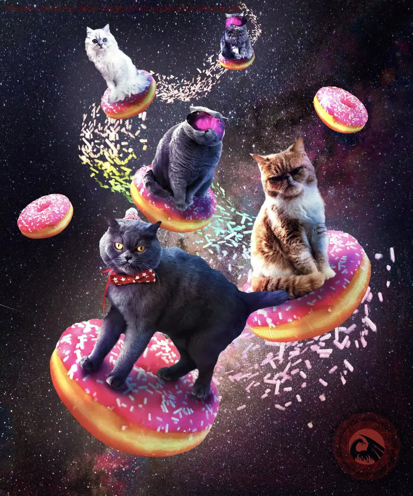 Galaxy Cat Donut Cats Riding Donuts Design & Print