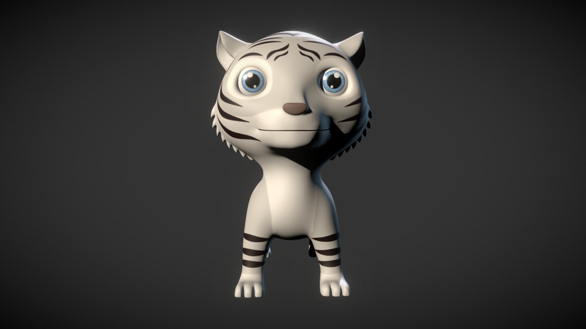 Cartoon White Tiger model by 3DGalaxy.net [84cdefe]