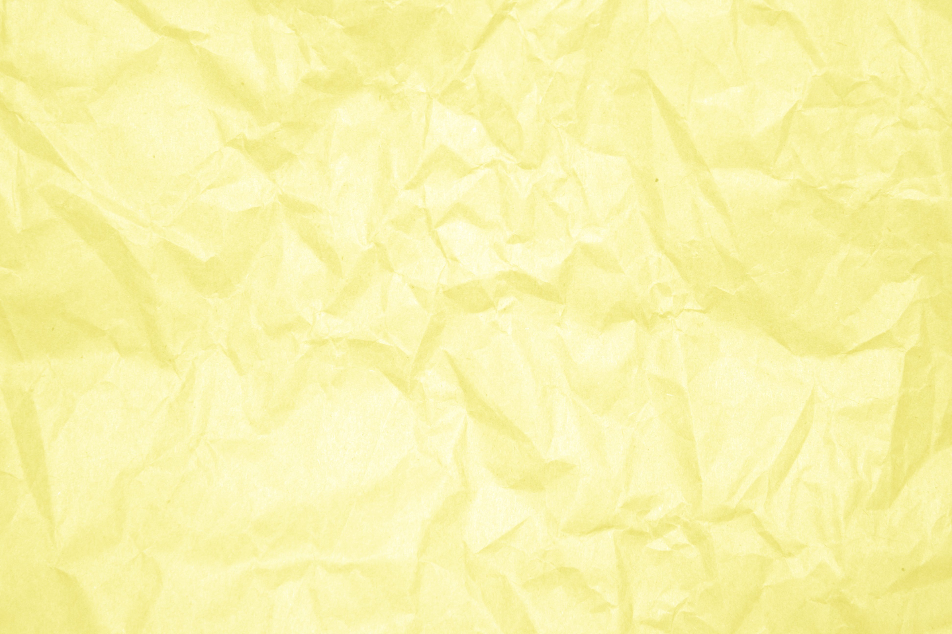 Crumpled Yellow Paper Texture