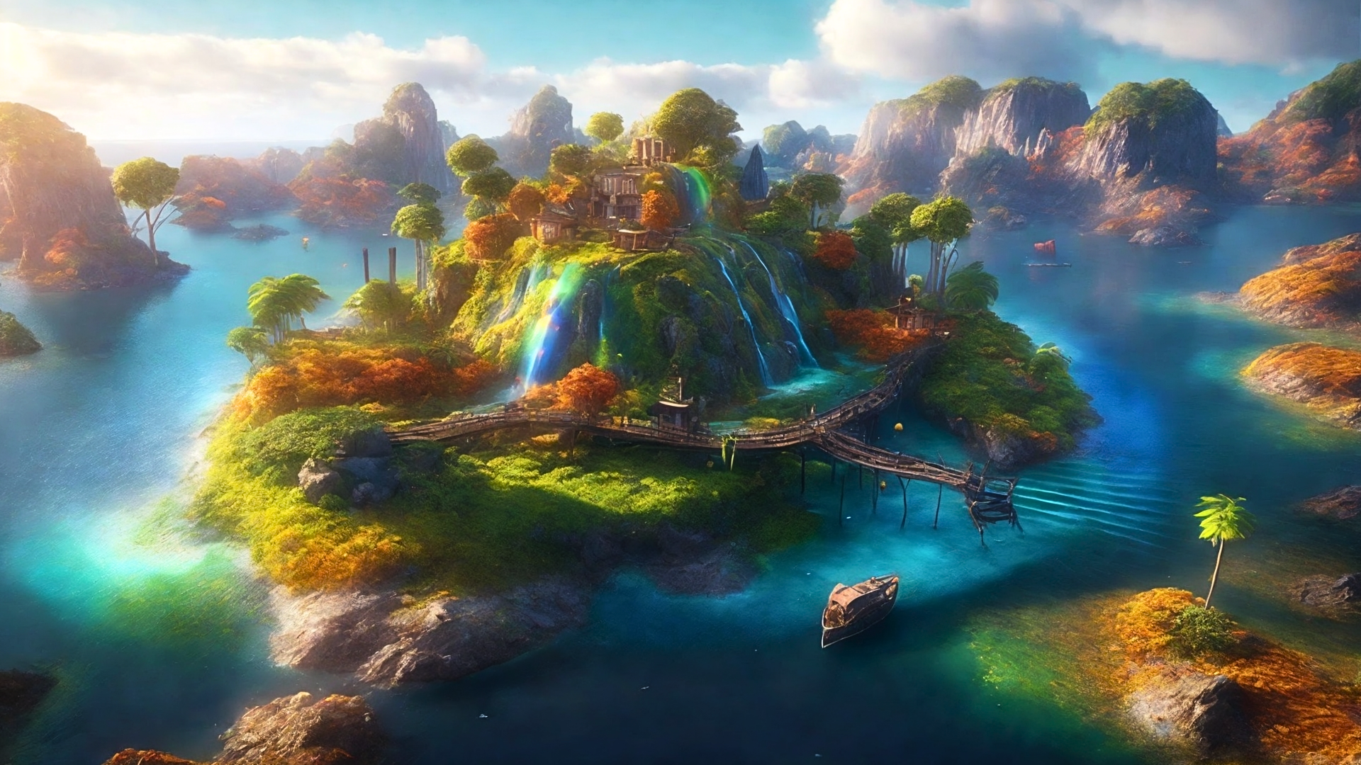 4K Island Wallpaper and Background Image