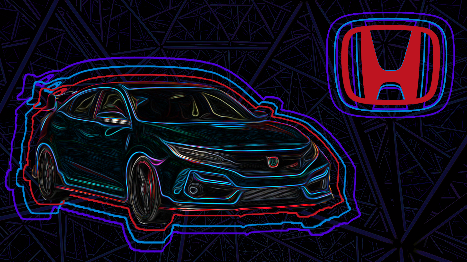 Honda Civic Type R Photohop Wallpaper (made by RedHotRant) [1920 x 1080]
