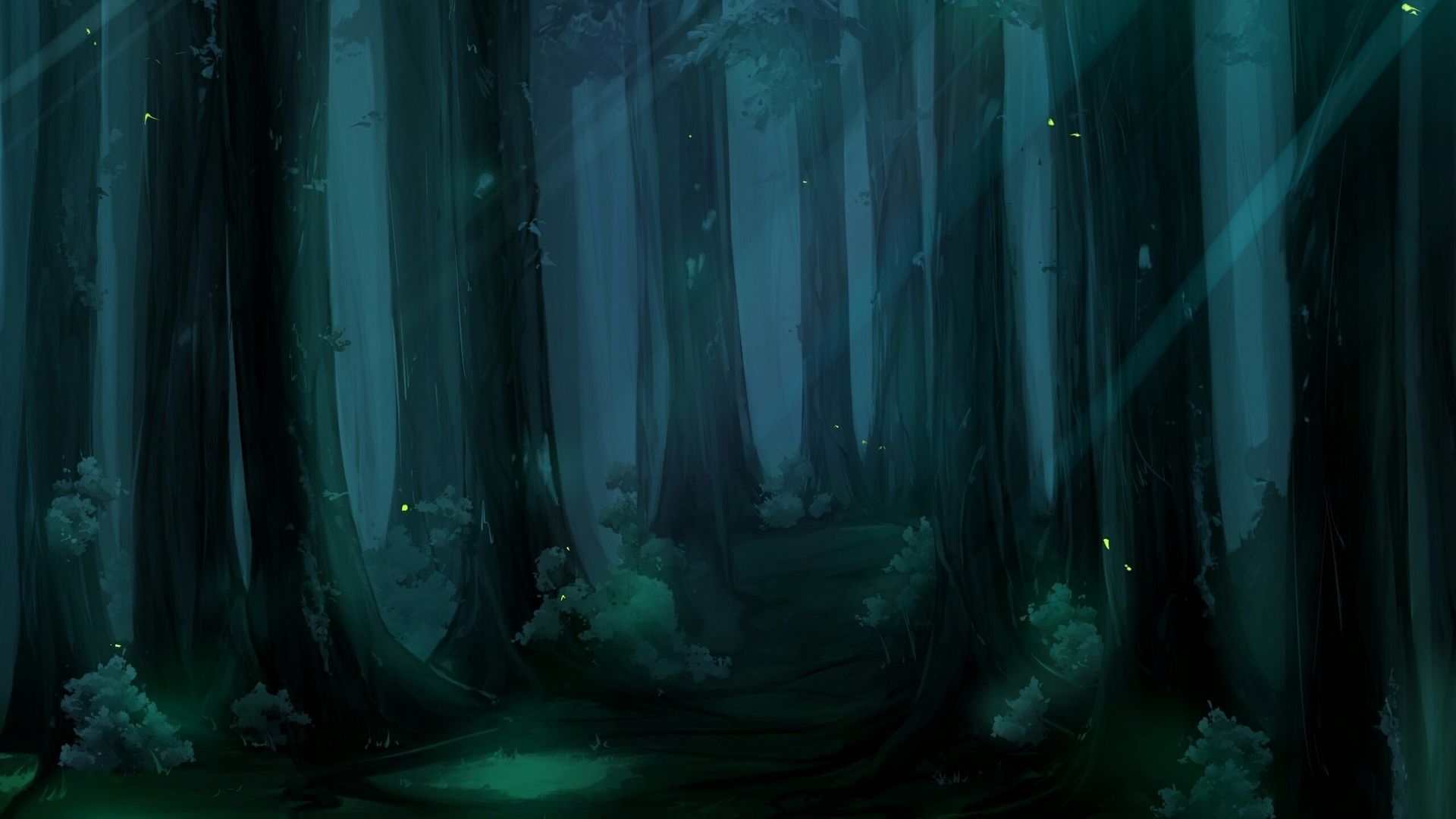 Anime girl forest wallpaper