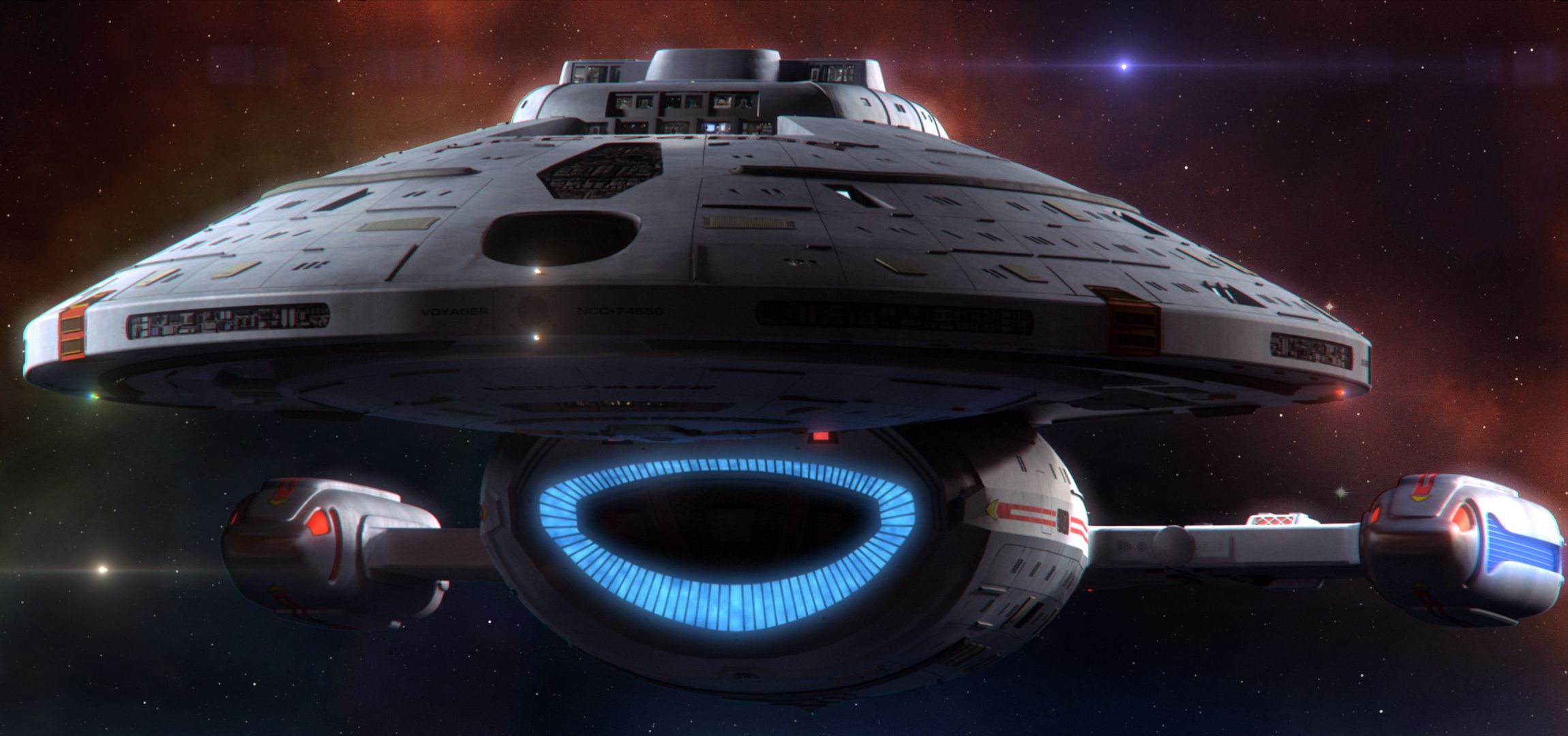USS Voyager. Quite possibly my most favorite Trek universe starship. Star trek art, Star trek, Trek