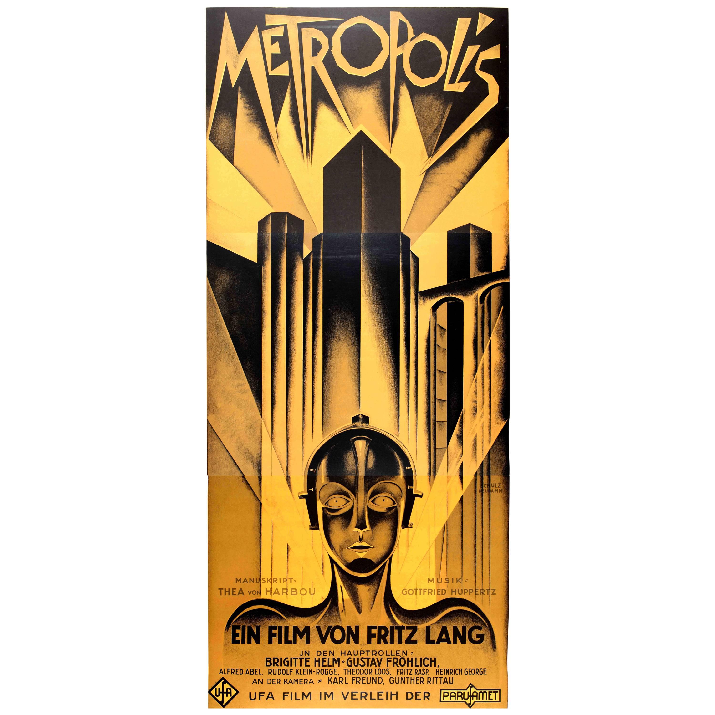 Large Sci Fi Movie Poster For The Utopian Film Metropolis Directed By Fritz Lang At 1stDibs. Metropolis Film Poster, Metropolis Movie, Metropolis Fritz Lang Poster
