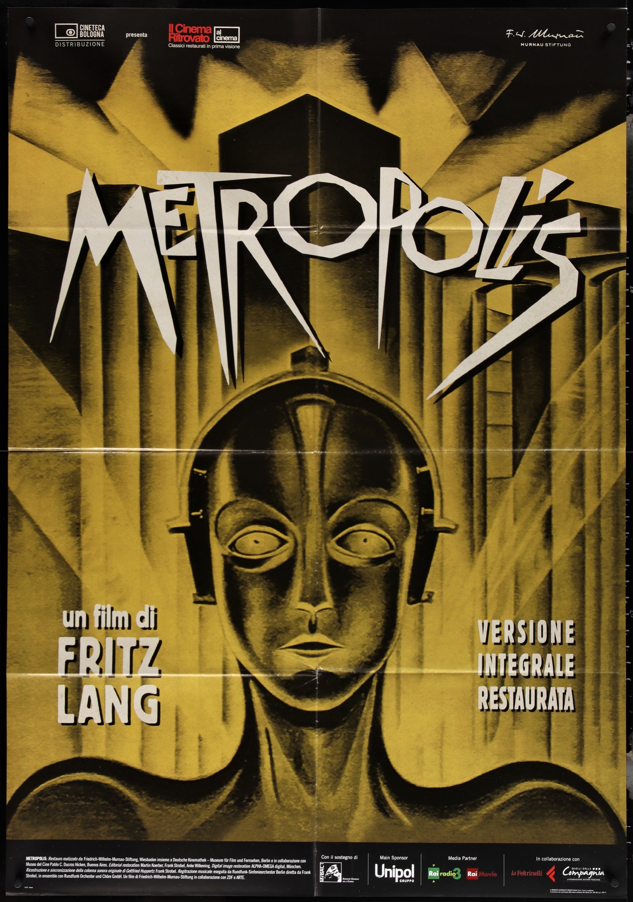 Authentic Vintage Poster. Metropolis- Italian Release