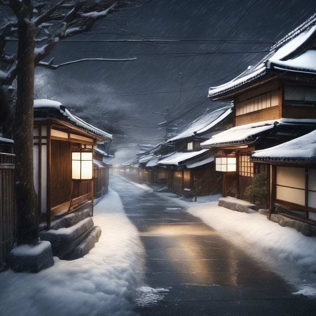 A Japanese spirit associated with snowstorms
