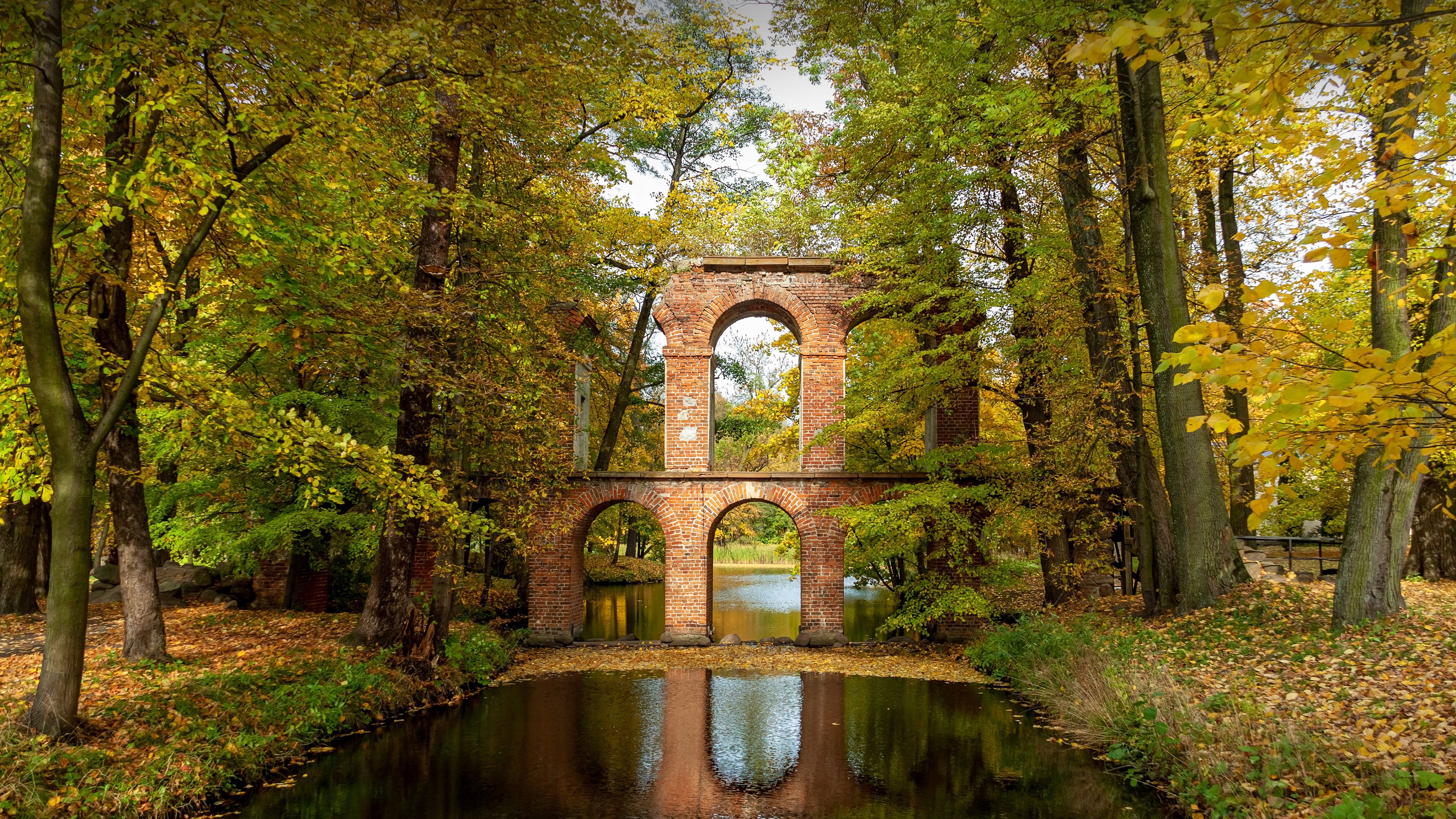 Roman Inspired Aqueduct, Arkadia Park, Poland