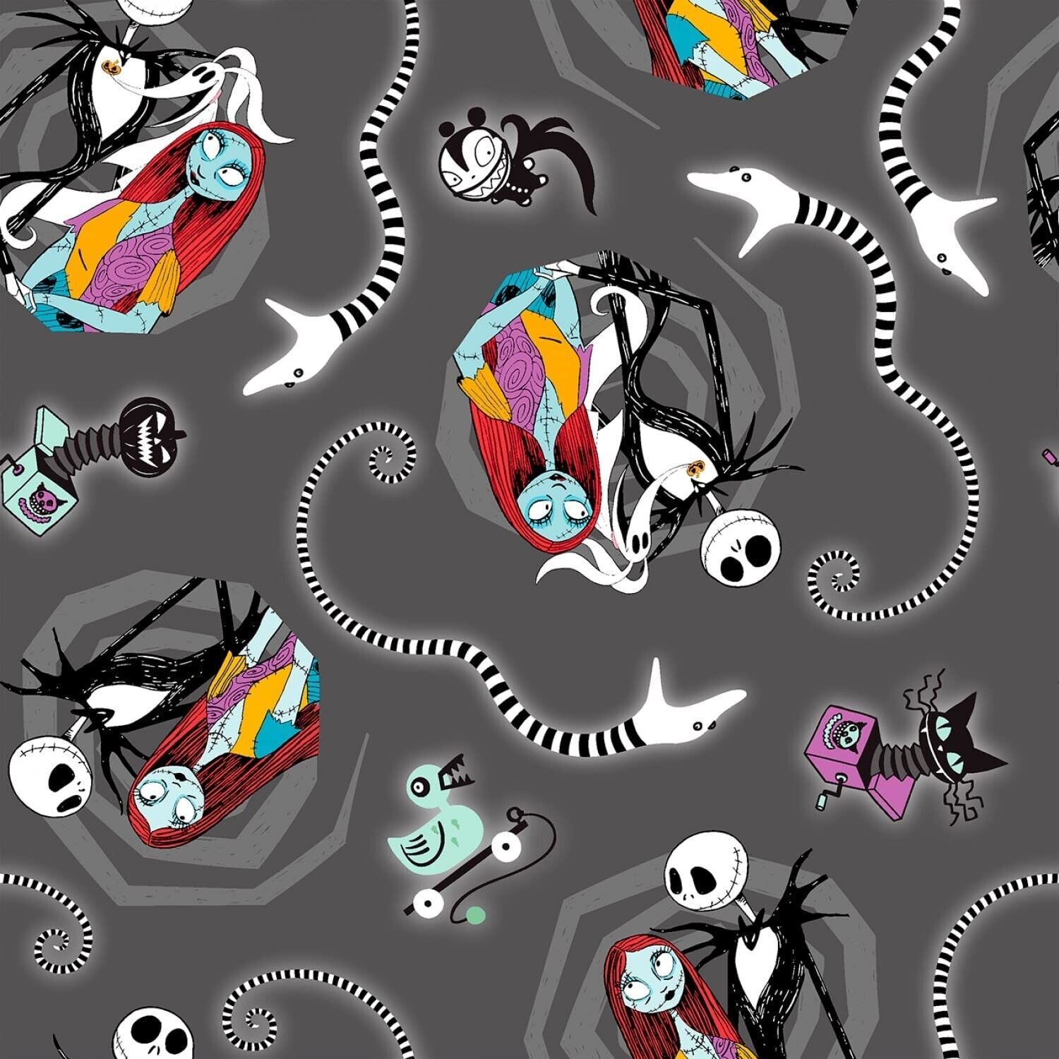 BOLT Yards Night before Christmas Jack Sally Vortex gray Disney Halloween