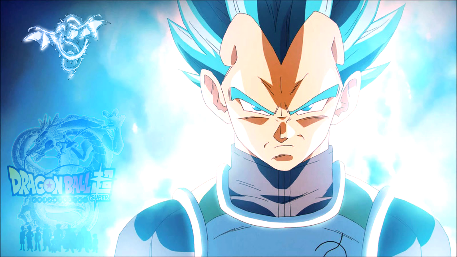 Wallpaper, illustration, anime, cartoon, Dragon Ball, Dragon Ball Super, Vegeta, Super Saiyan Blue, screenshot, computer wallpaper 1600x900