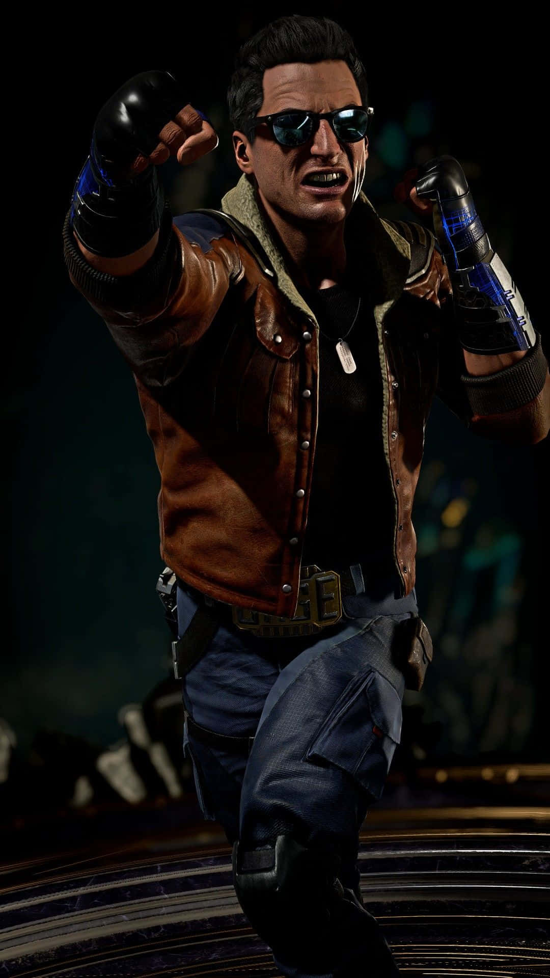 Download Johnny Cage, the martial arts movie star in action Wallpaper