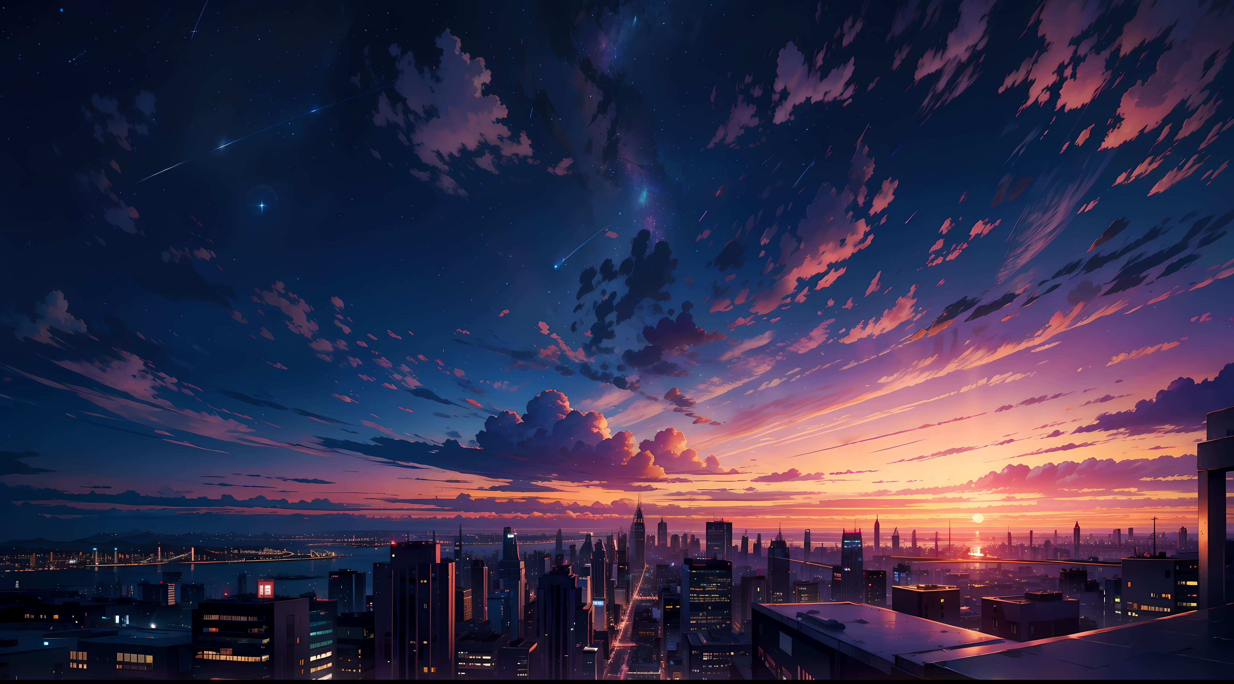 Anime City 4k Ultra HD Wallpaper