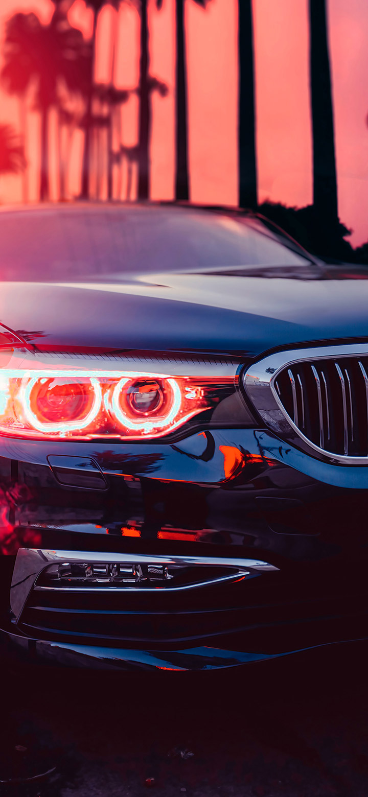 Aesthetic BMW Headlight 4K Phone Wallpaper