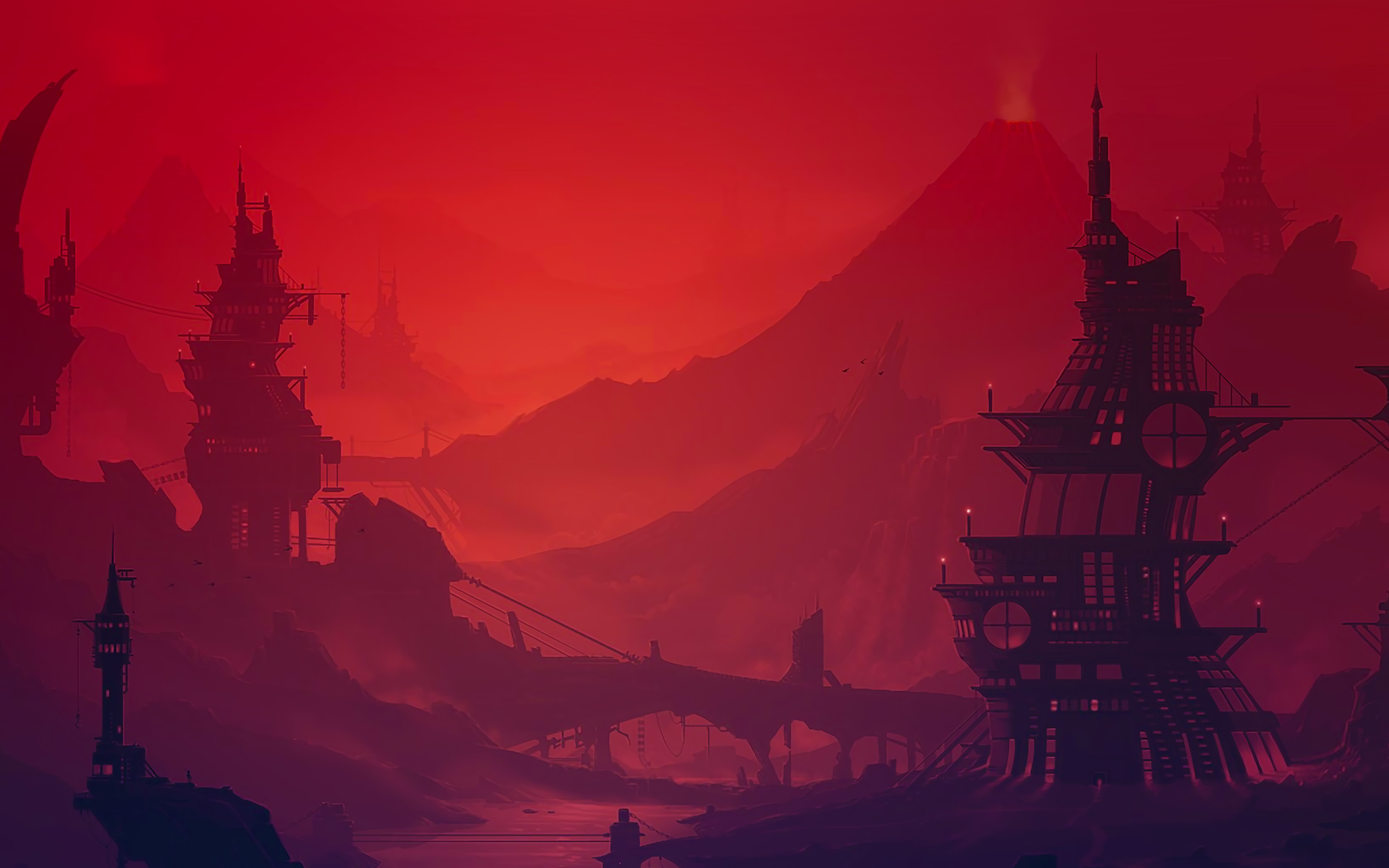 Red River Illustration Art Anime