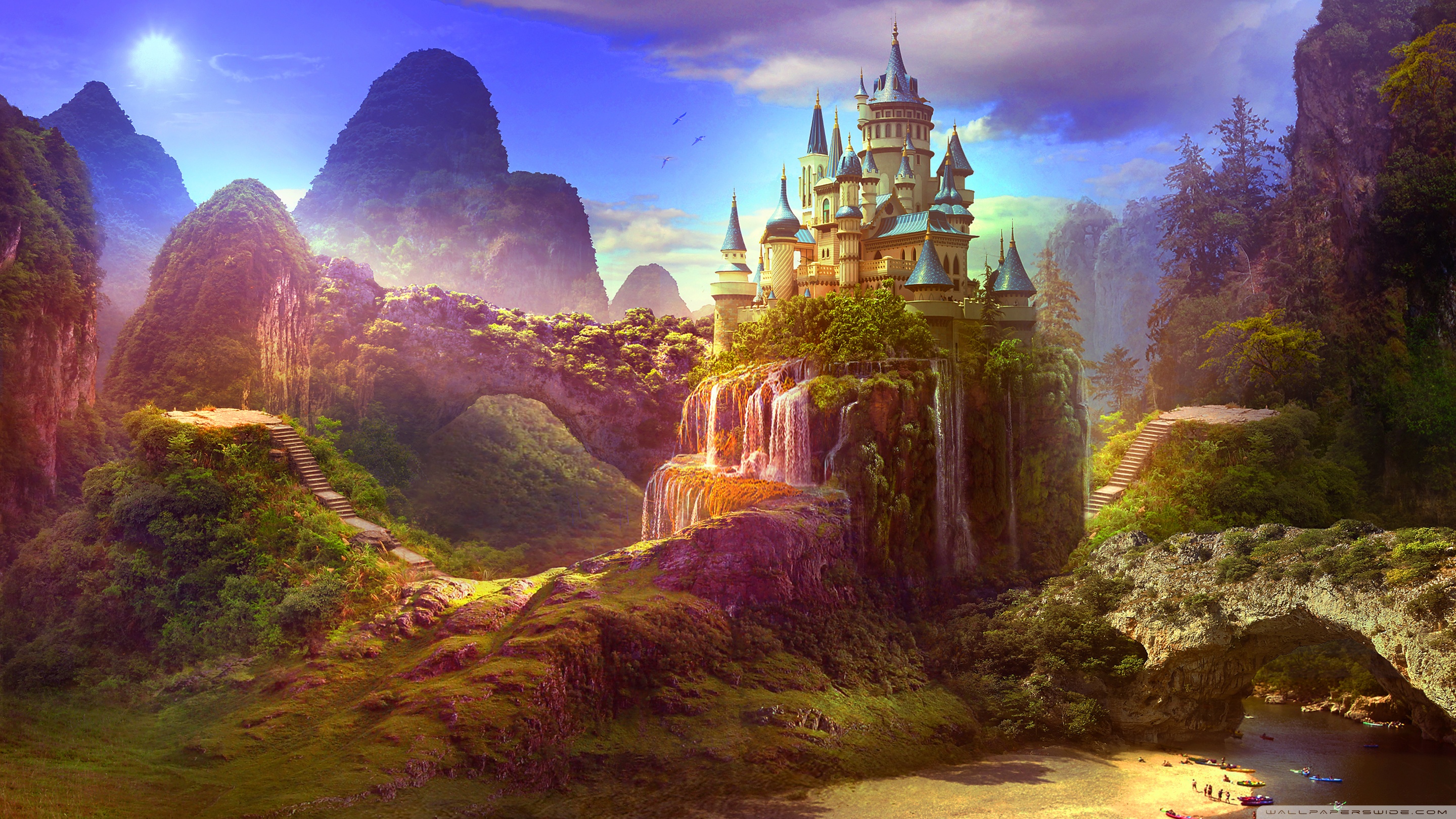 Fairytale Castle Ultra HD Desktop Background Wallpaper for 4K UHD TV, Widescreen & UltraWide Desktop & Laptop, Multi Display, Dual Monitor, Tablet