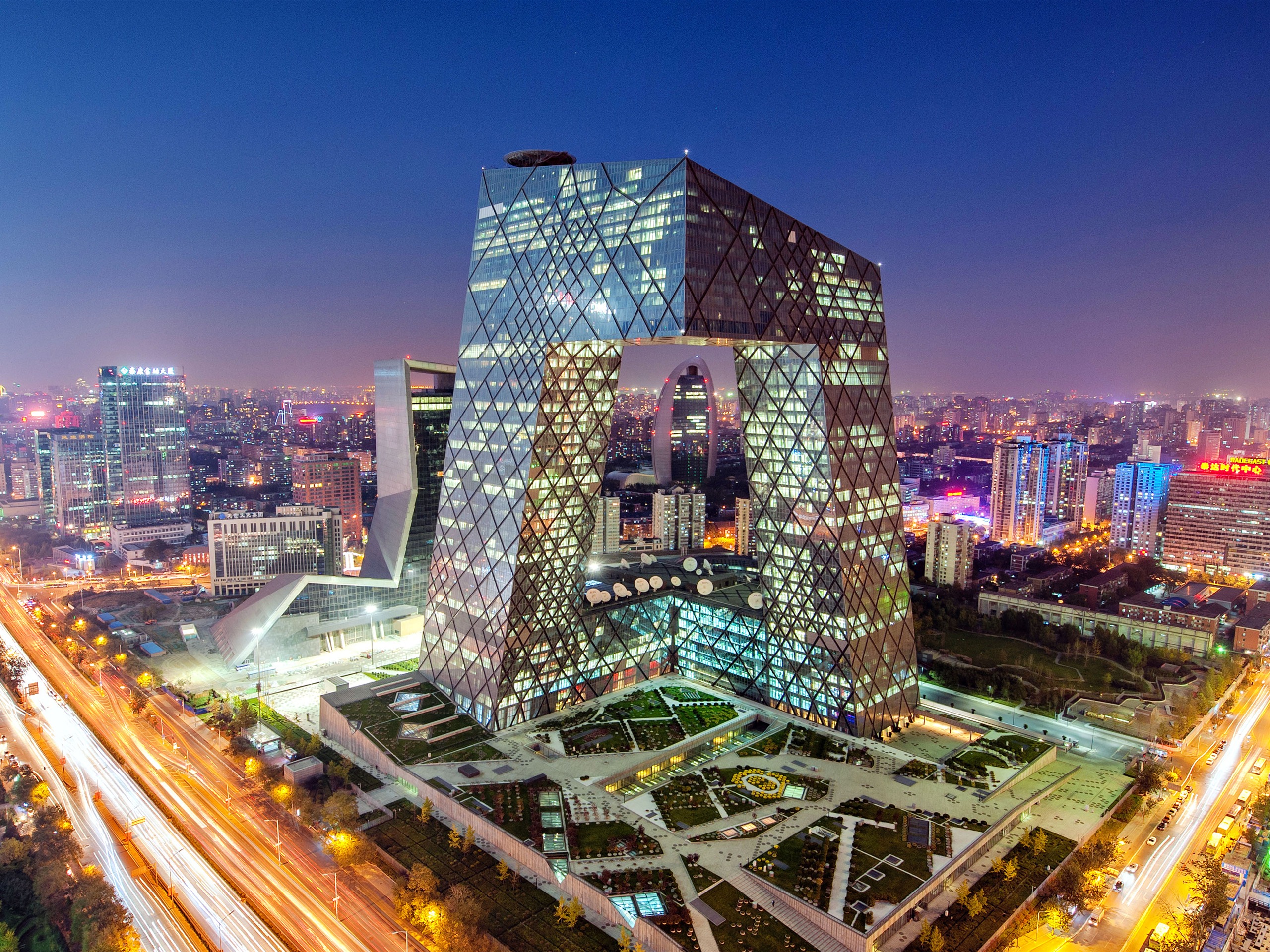 China Beijing CCTV Headquarters Building Lighting