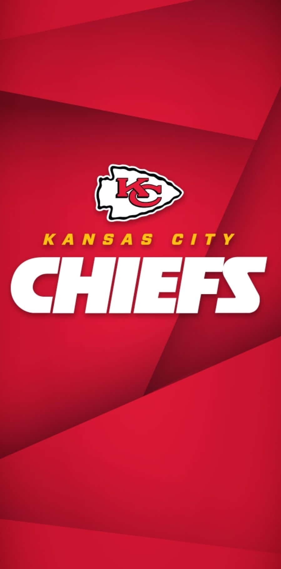 Download Kansas City Chiefs Logo On A Red Background Wallpaper