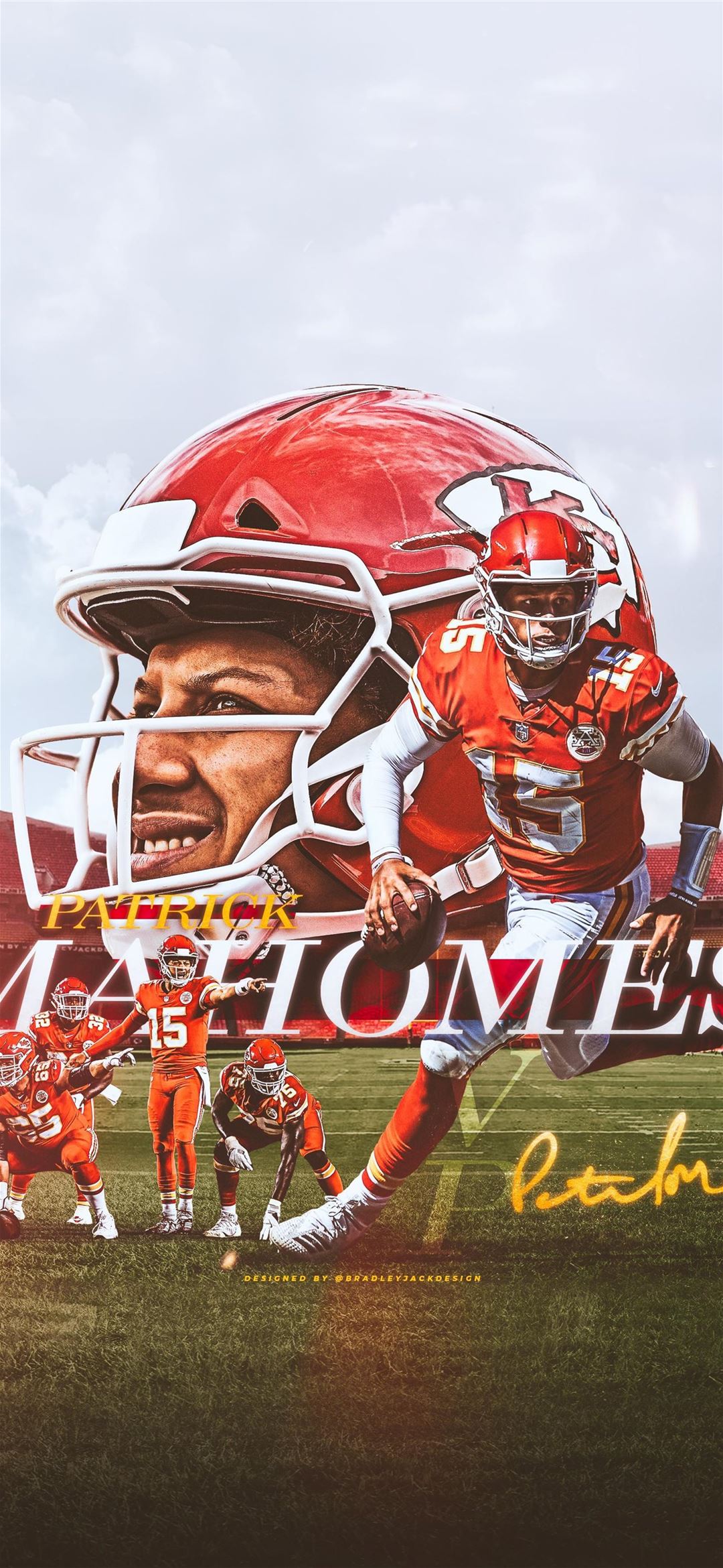 Patrick Mahomes II Kansas City Chiefs Cave iPhone Wallpaper Free Download
