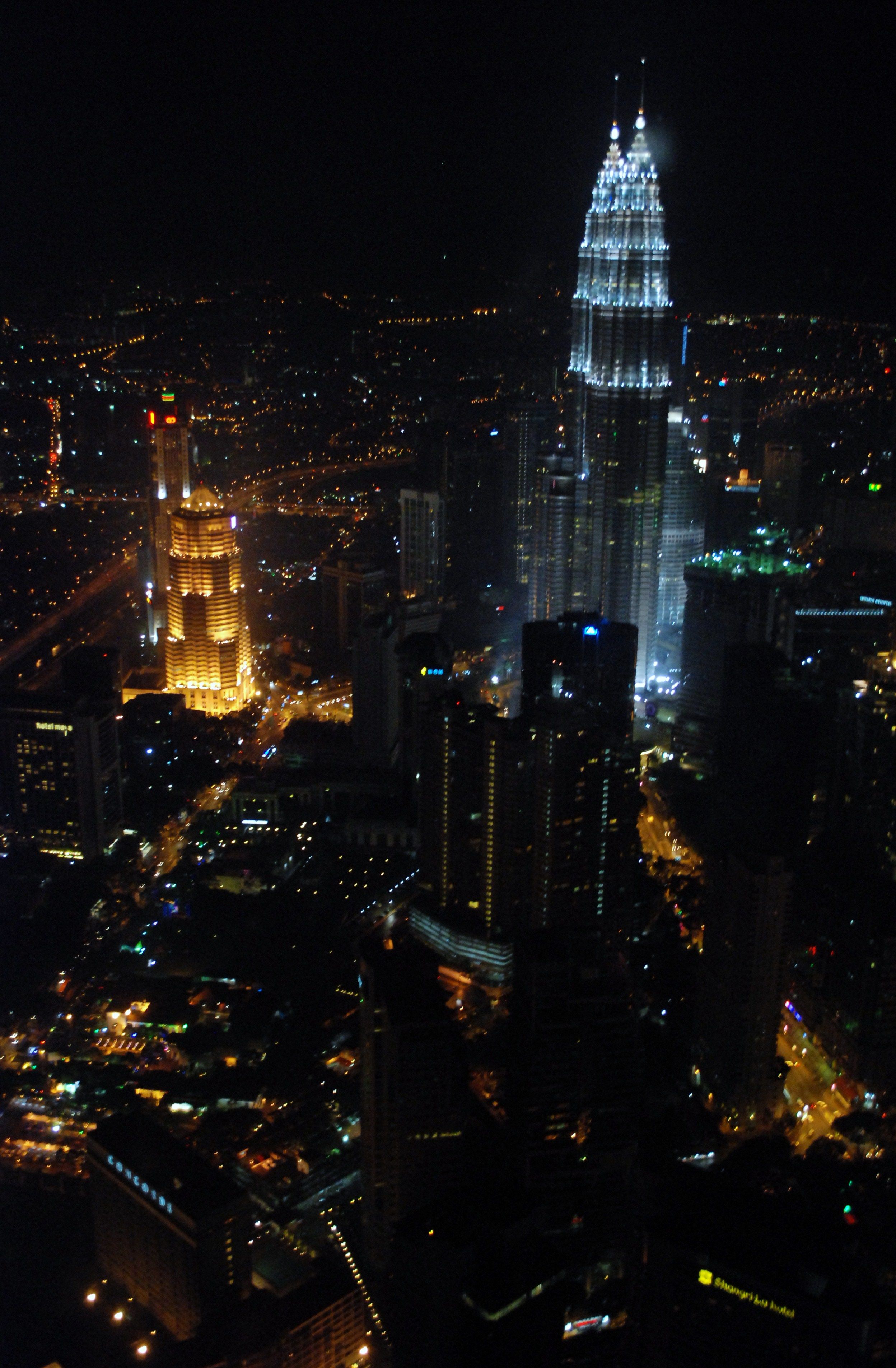 Night View from Kuala Lumpur Tower, Malaysia. City view night, Malaysia tour, Kuala lumpur city