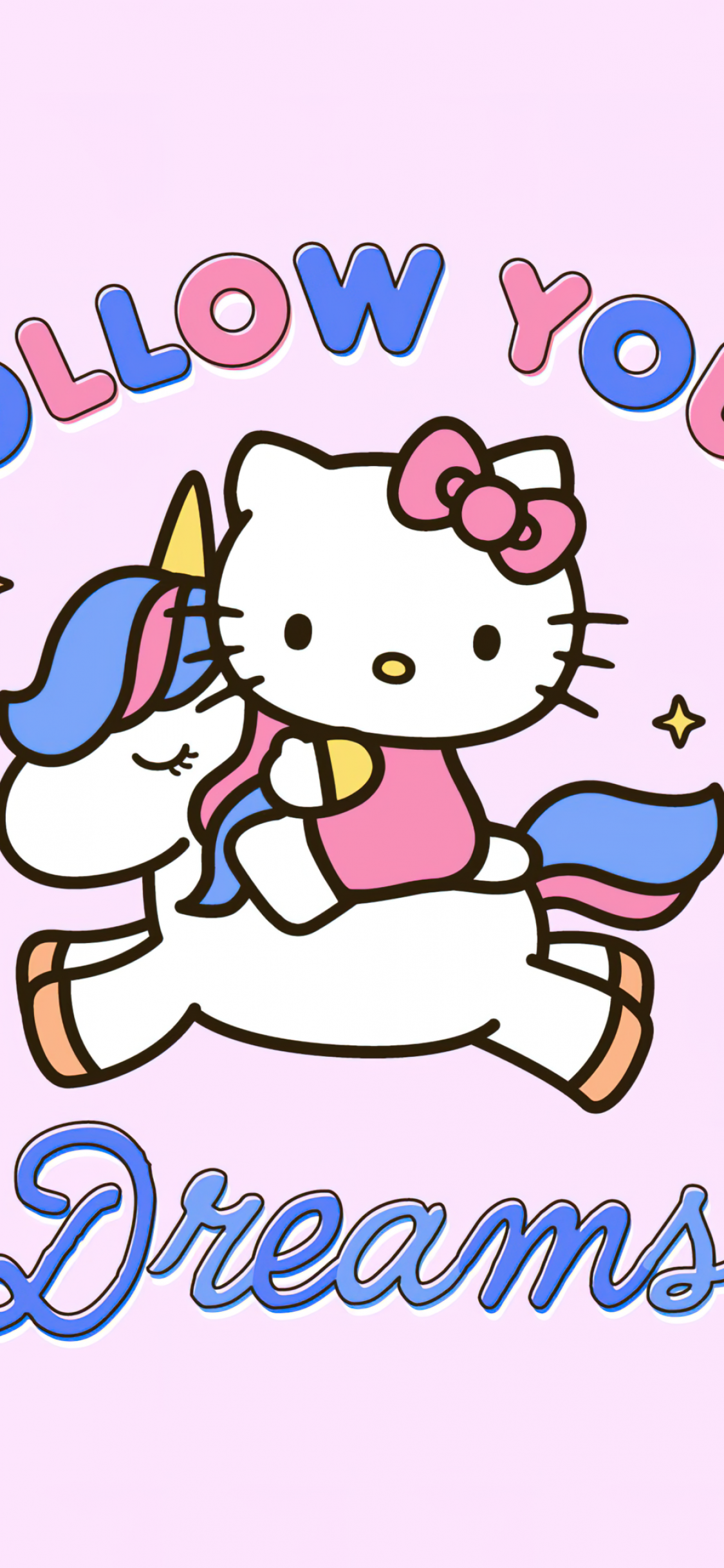 Follow your Dreams Wallpaper 4K, Hello Kitty background
