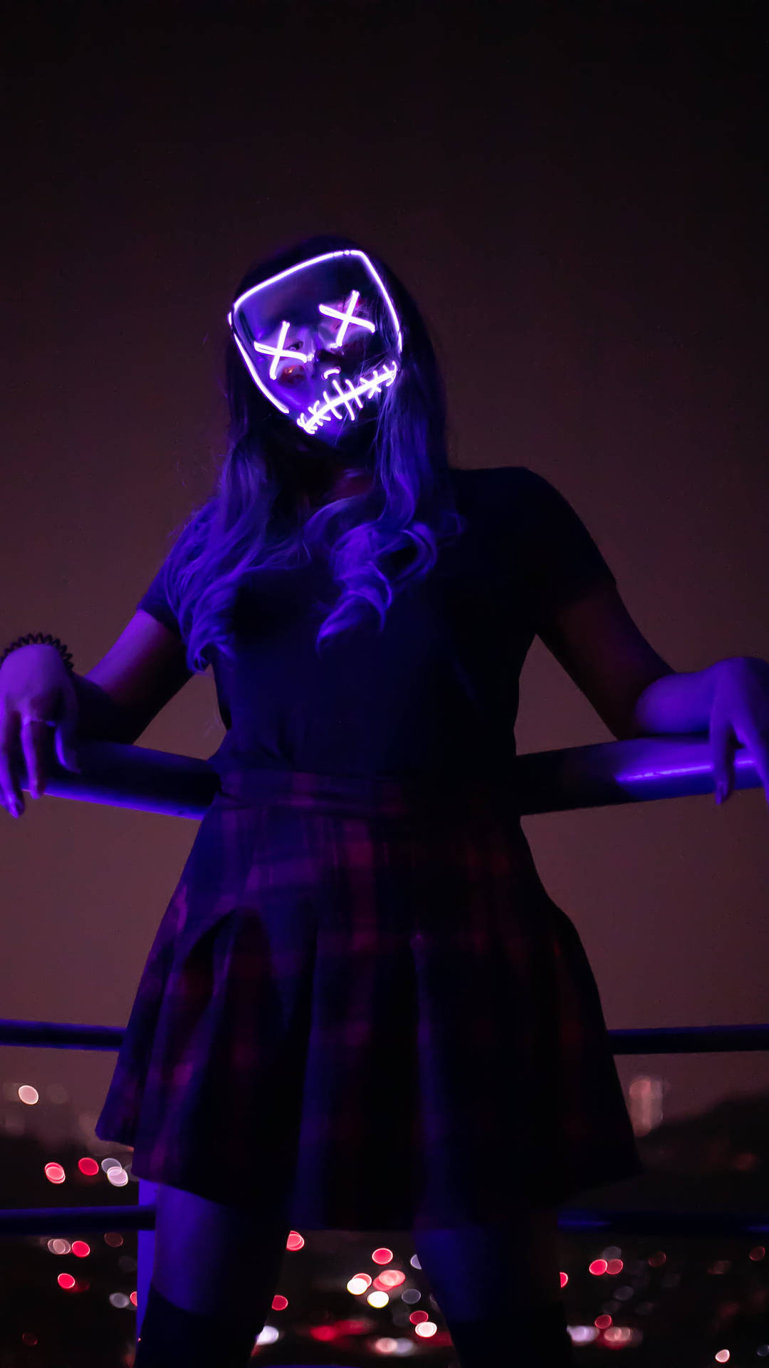 Download Fearless and Mysterious Woman in Purge Mask Wallpaper