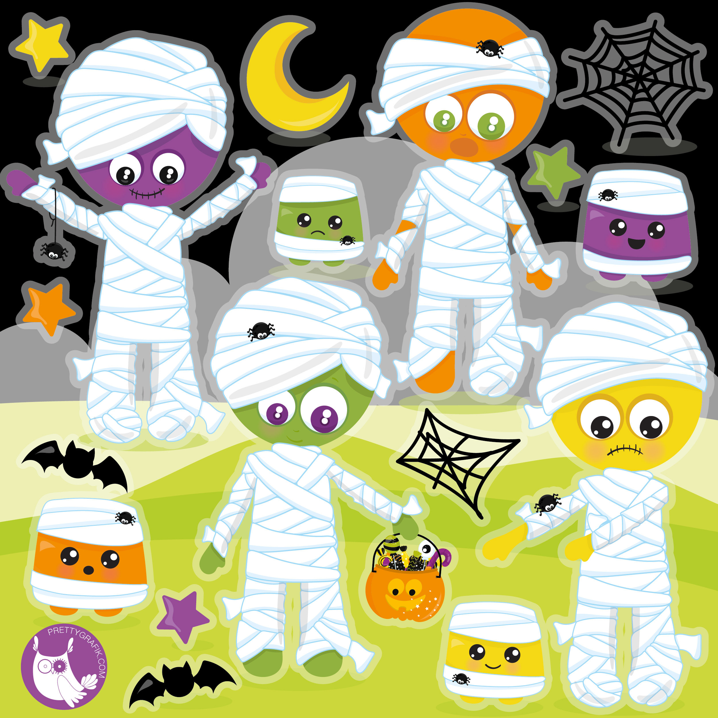 Buy Halloween Mummy Clipart Clipart Commercial Use Vector Online in India