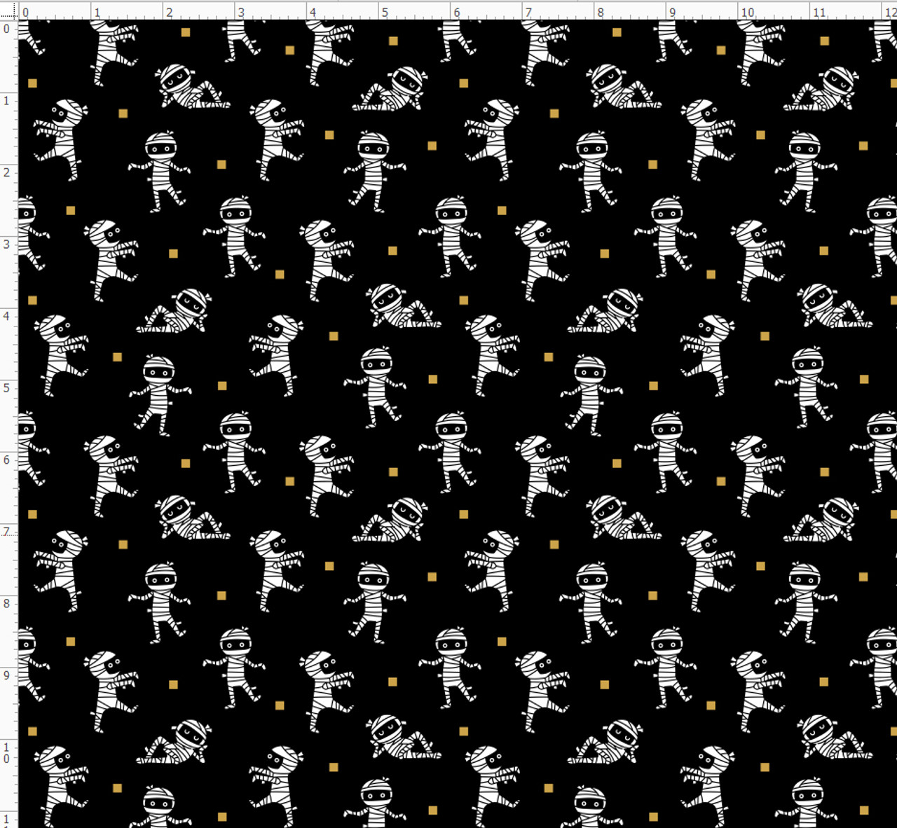 Cute Halloween Mummy (HAL199) Fox Fabrics