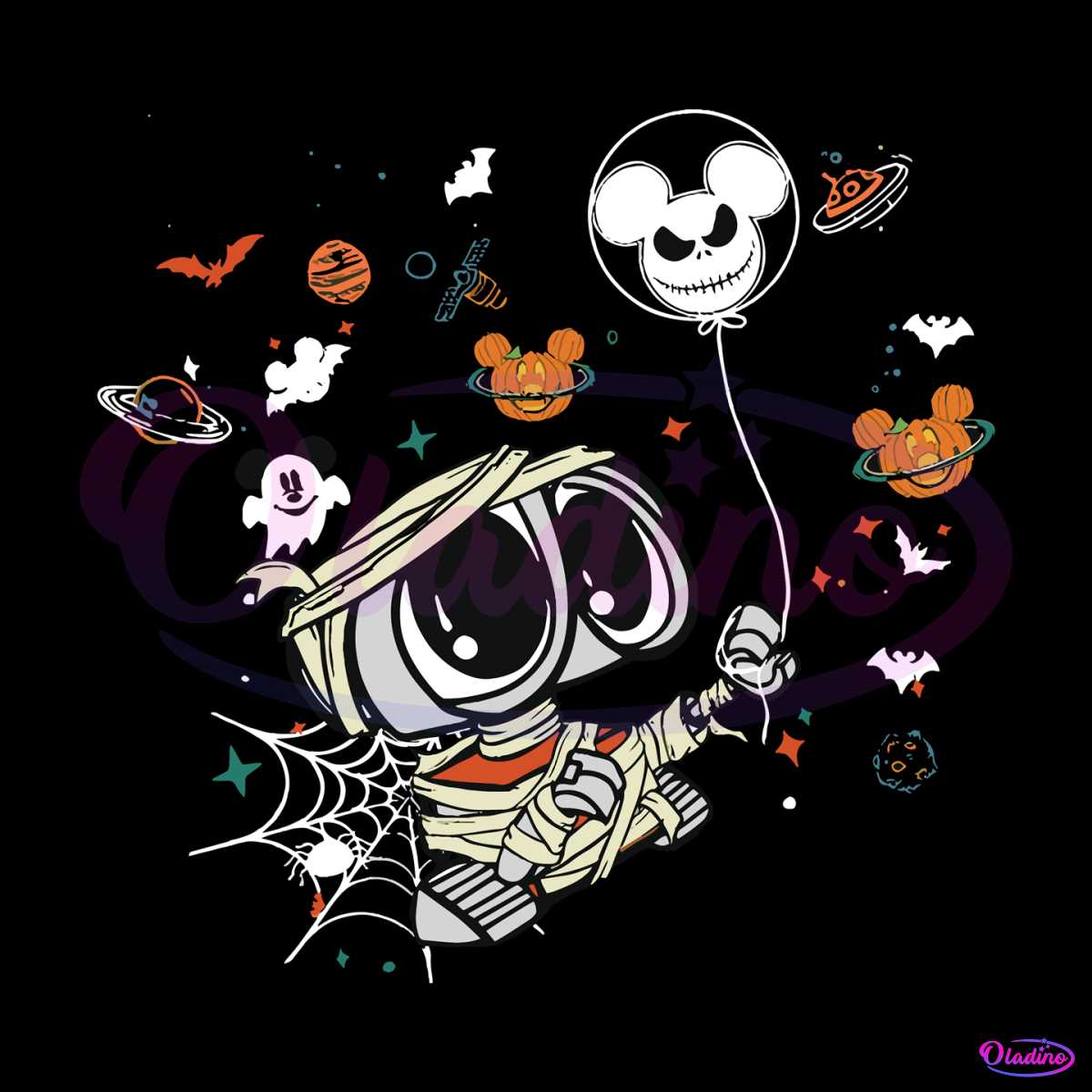 Cute Disney Mummy Wall E Halloween SVG File For Cricut
