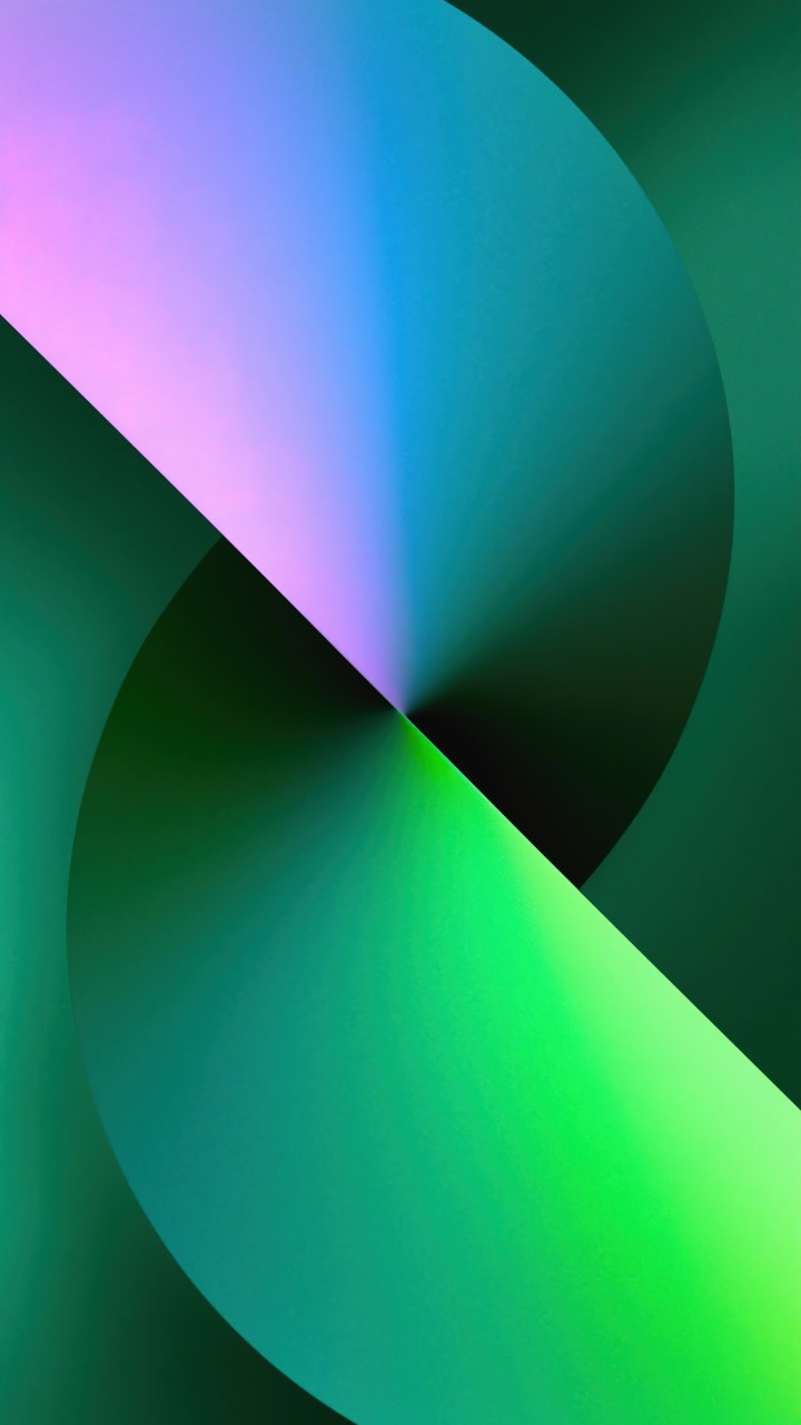 Wallpaper iPhone 13, Alpine Green, twist, abstract, iOS 16, 5K, OS