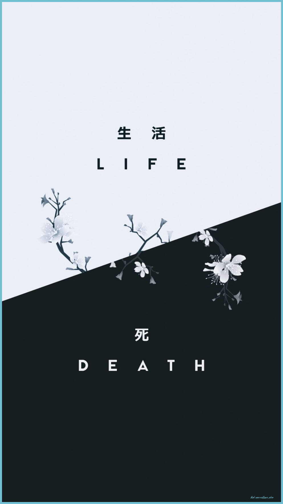 Download Life And Death Anime Black And White iPhone Wallpaper