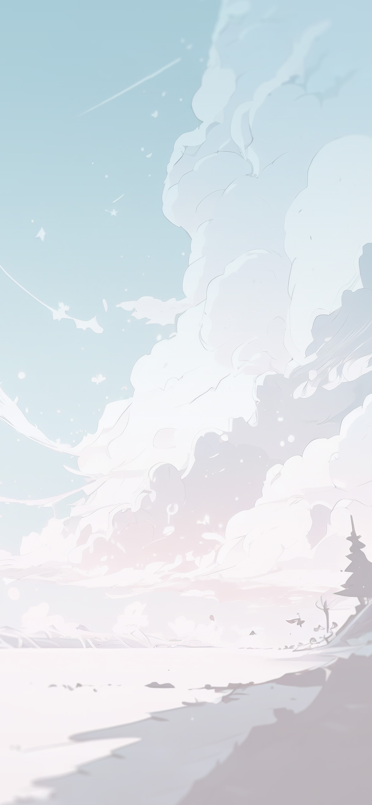 Winter Clouds White Wallpaper Aesthetic Wallpaper Phone