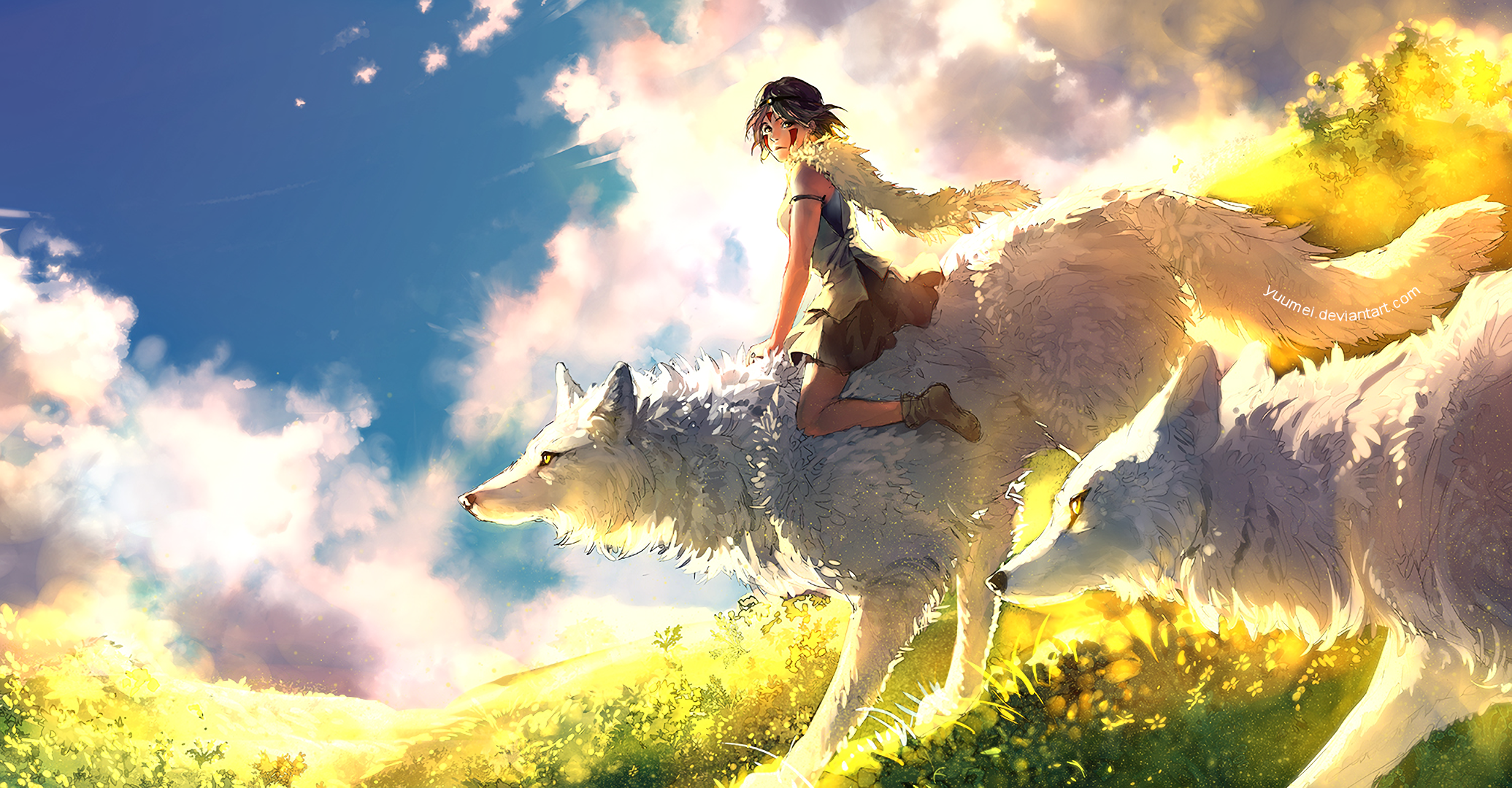 Princess Mononoke Wolf Ride HD