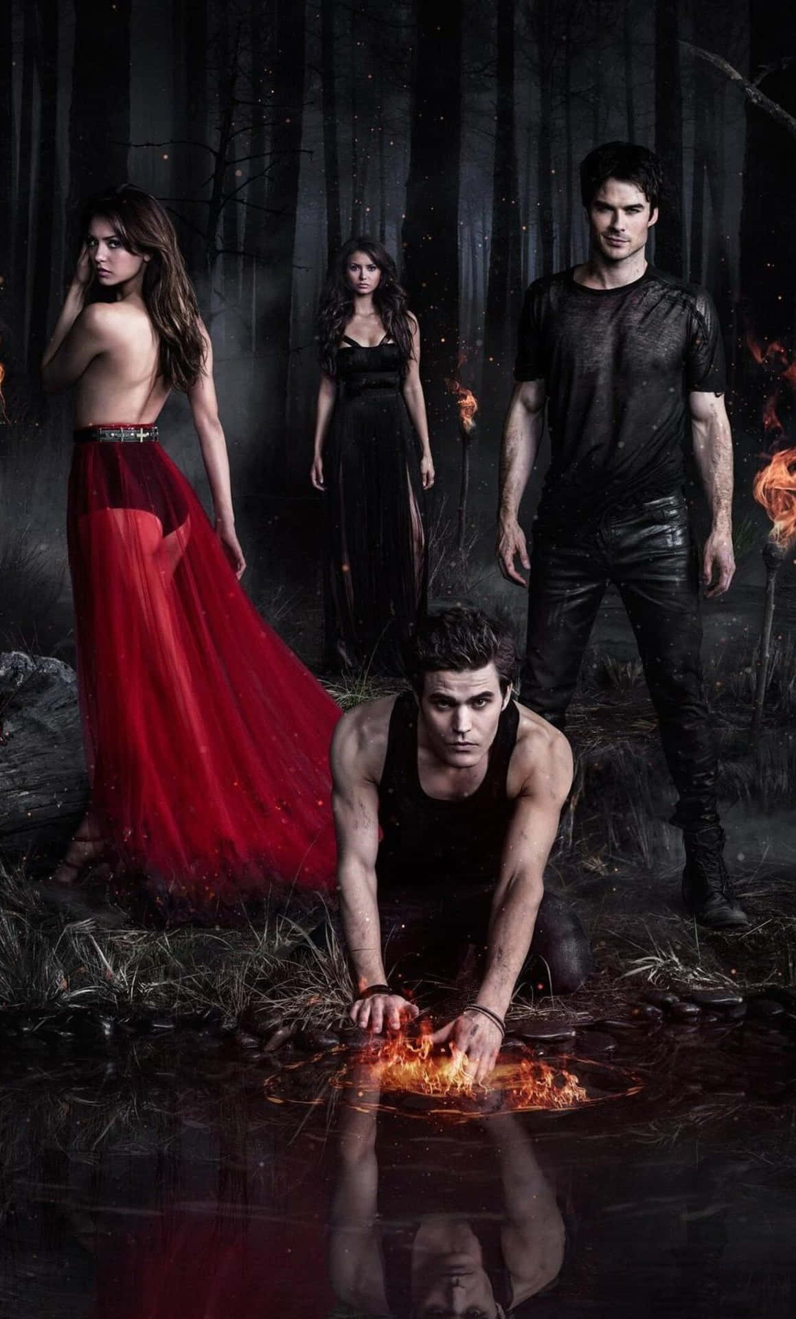Download Enjoy watching The Vampire Diaries on Your iPhone Wallpaper