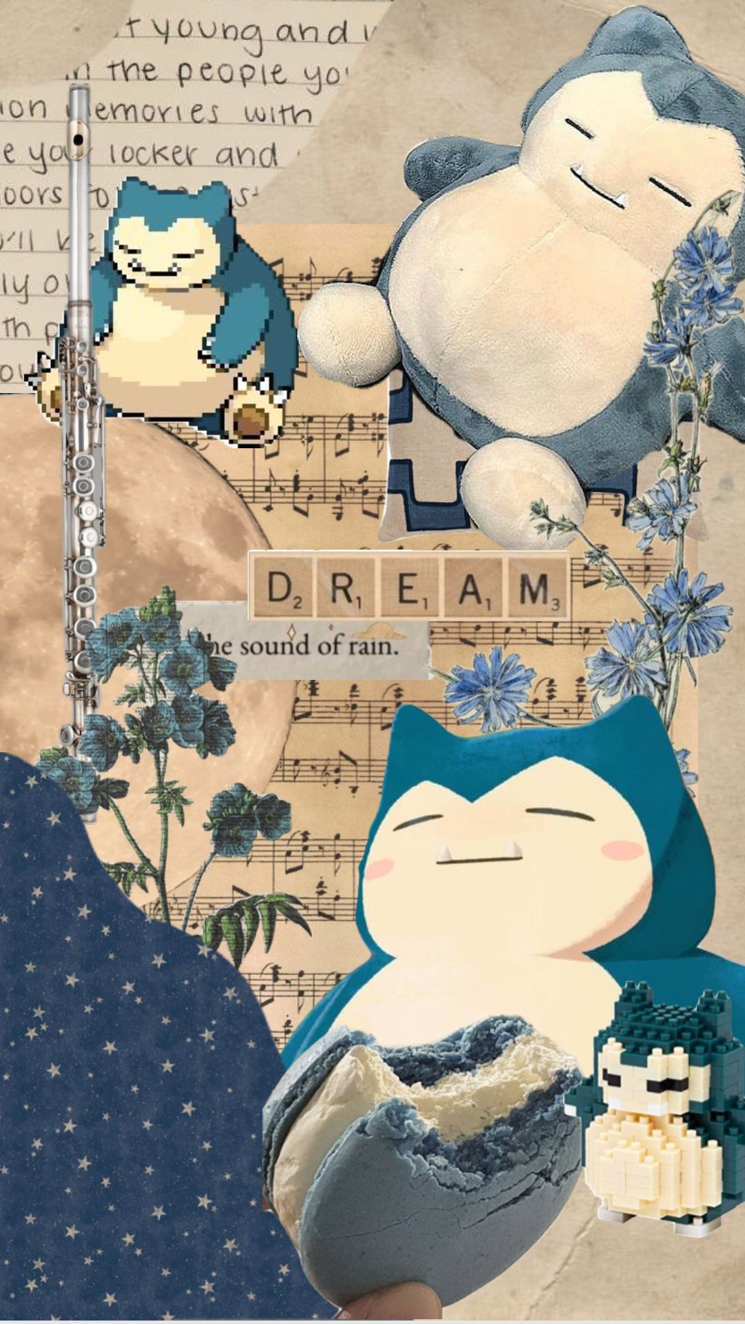 #pokemon #snorlax #sleep #blue
