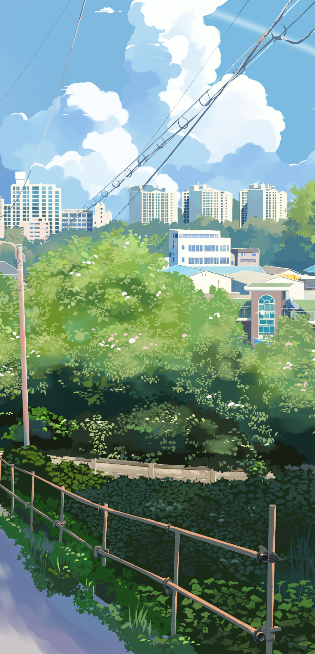 Download Anime City Phone Wallpaper
