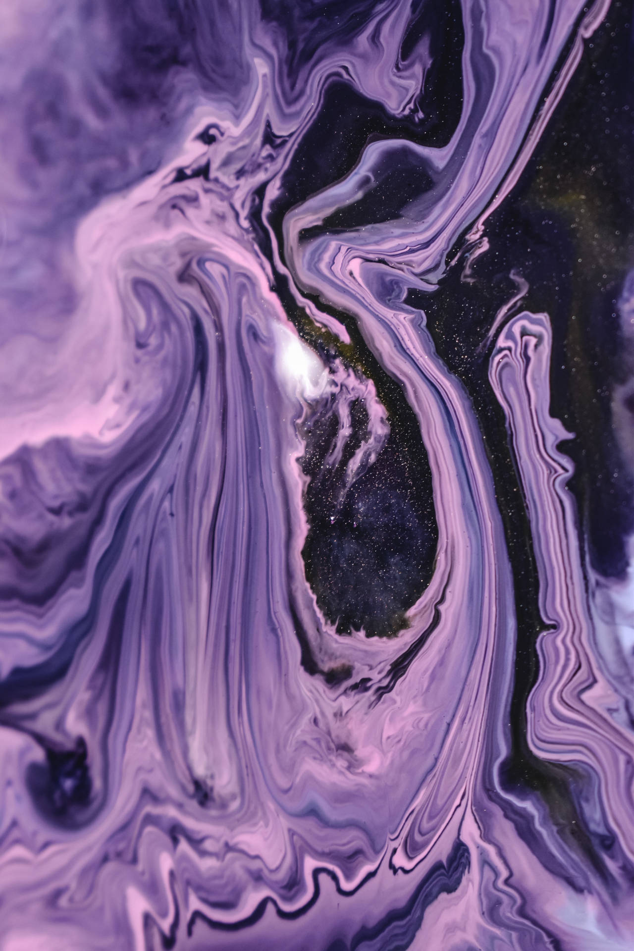 Download Abstract Fluid Dark Purple iPhone Wallpaper