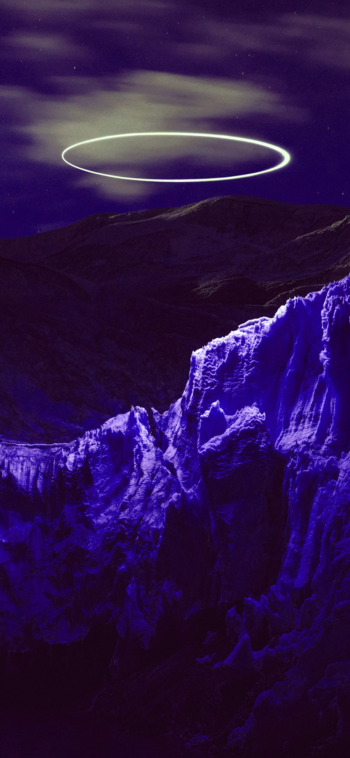 Dead Mountain Cold Art Blue Purple Wallpaper