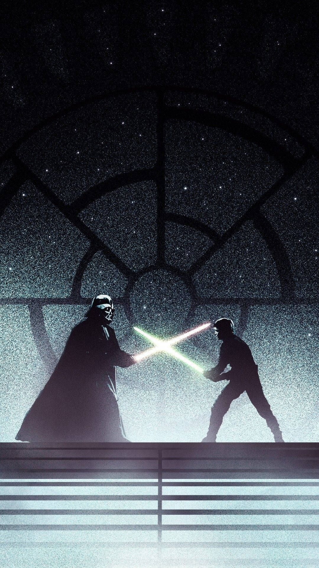Download Vader Versus Luke Skywalker Star Wars 4k iPhone Wallpaper