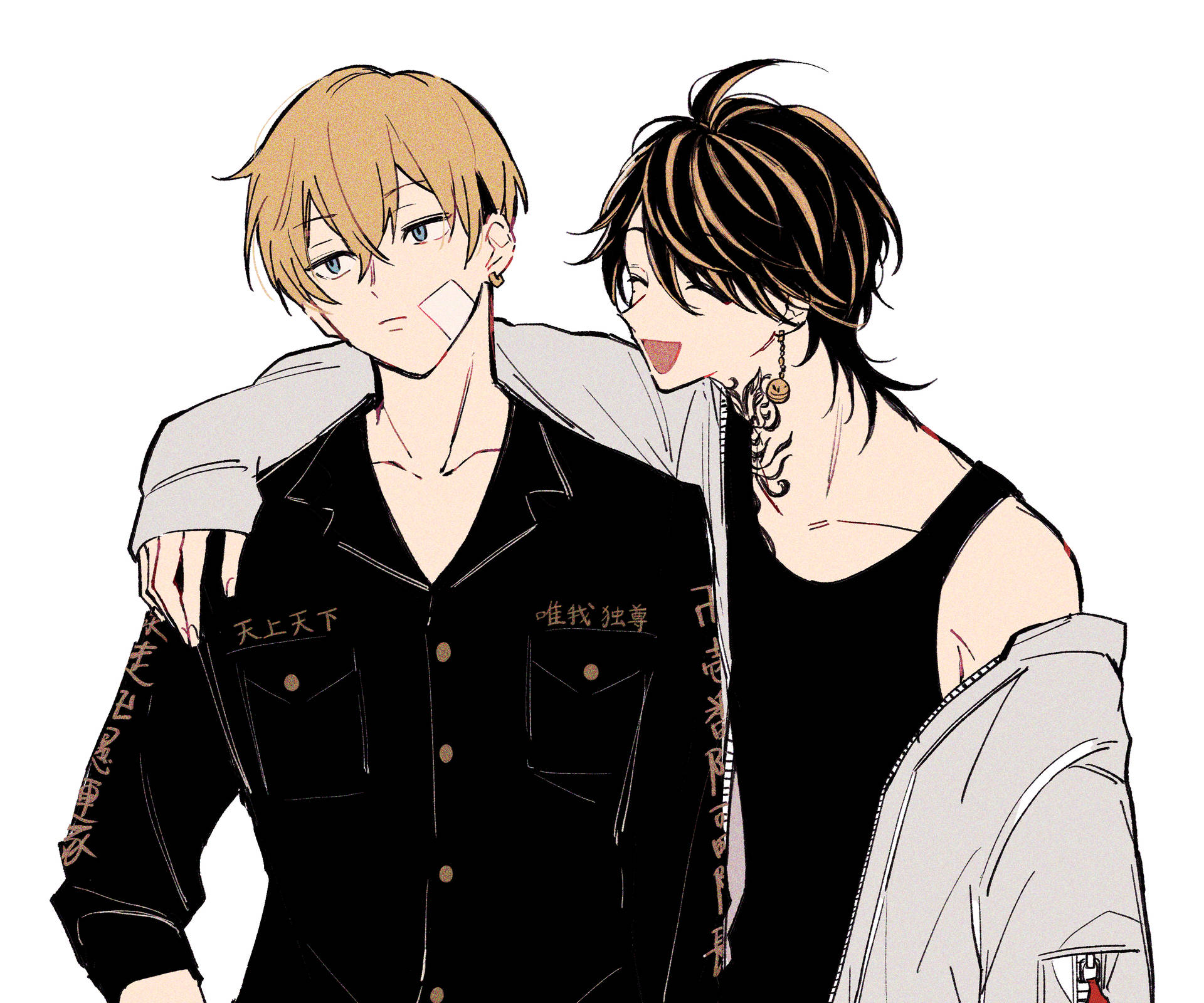 Download Kazutora Hanemiya Iconic Duo Wallpaper