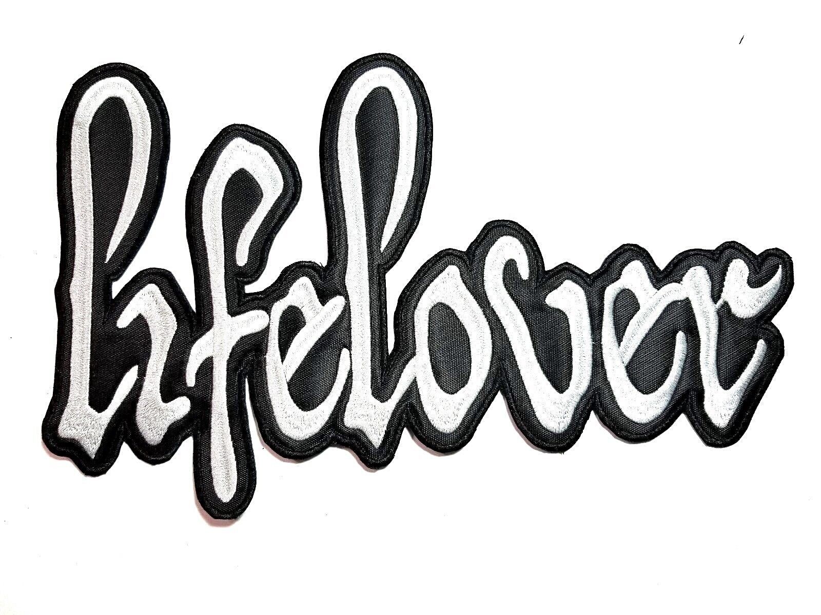 LIFELOVER ( SHAPED WHITE LOGO ) EMBROIDERED BACK PATCH