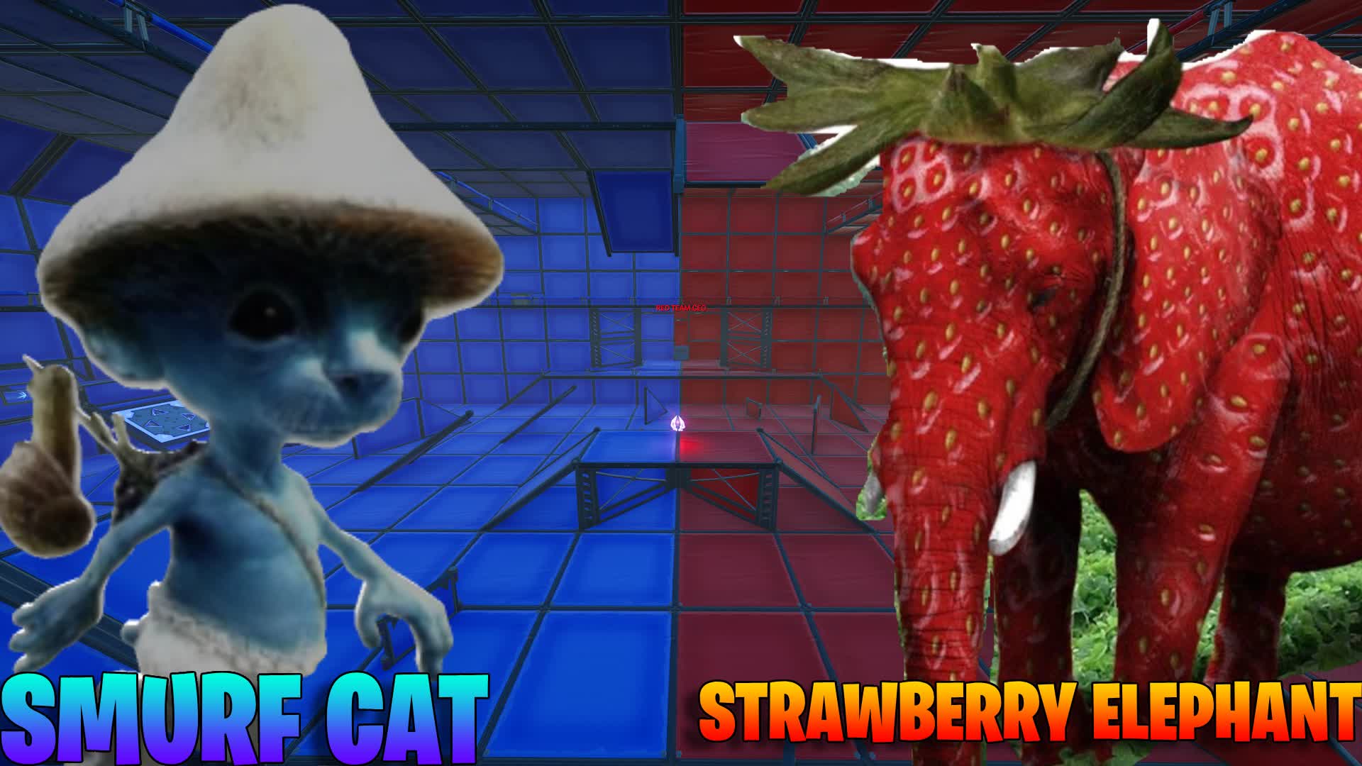 SMURF CAT VS STRAWBERRY ELEPHANT BATTLE 1258 9525 1647