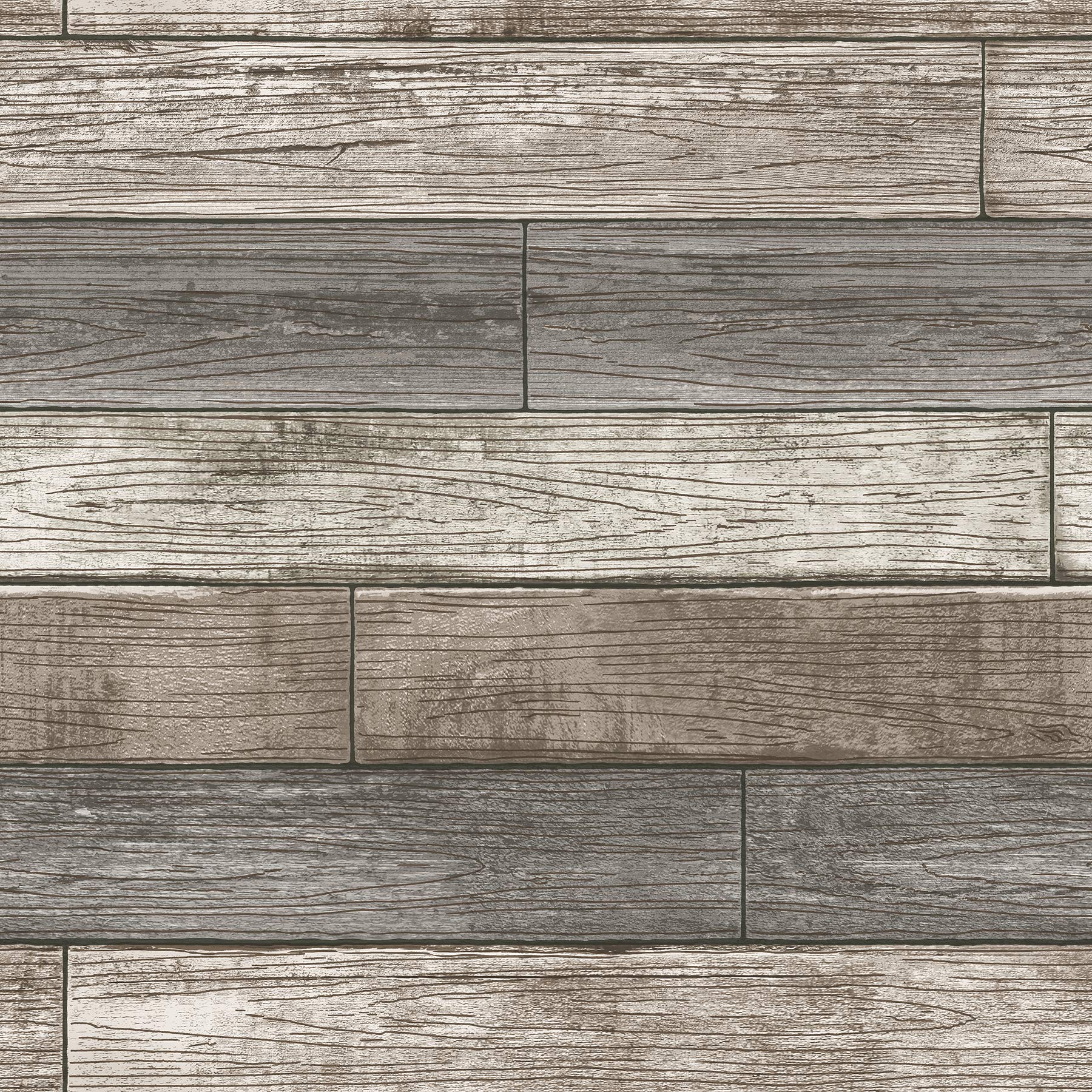 NuWallpaper NU3130 Reclaimed Wood Plank Natural Peel & Stick Wallpaper, Neutral