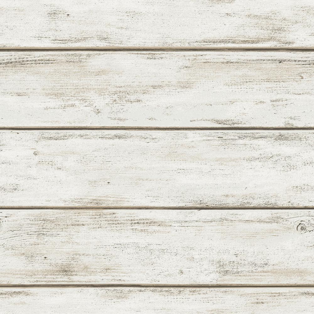 InHome White Washed Plank Peel and Stick Wallpaper NHS3760 Home Depot