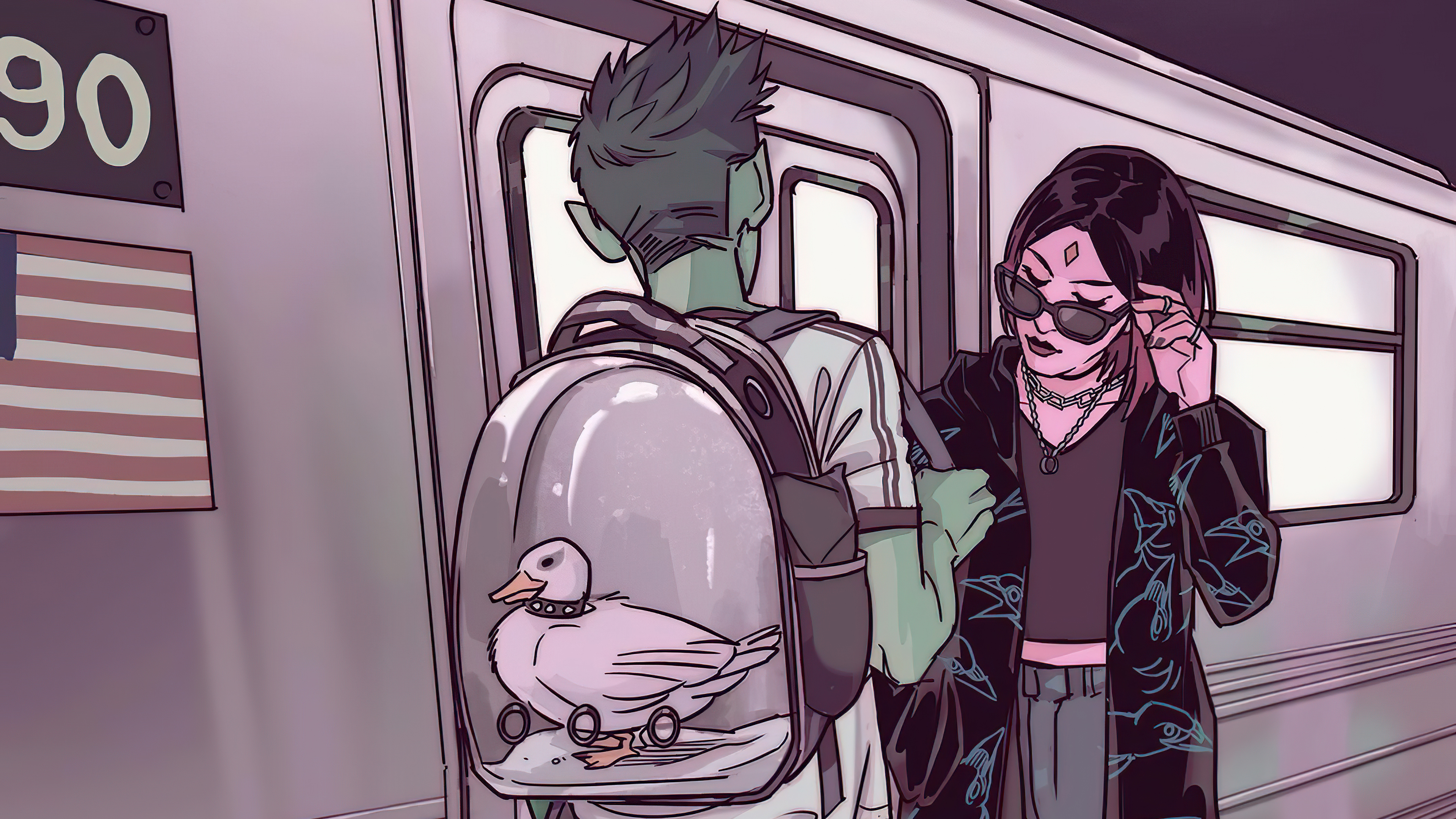 Boy His Gf And Their Goth Duck 4k Laptop Full HD 1080P HD 4k Wallpaper, Image, Background, Photo and Picture